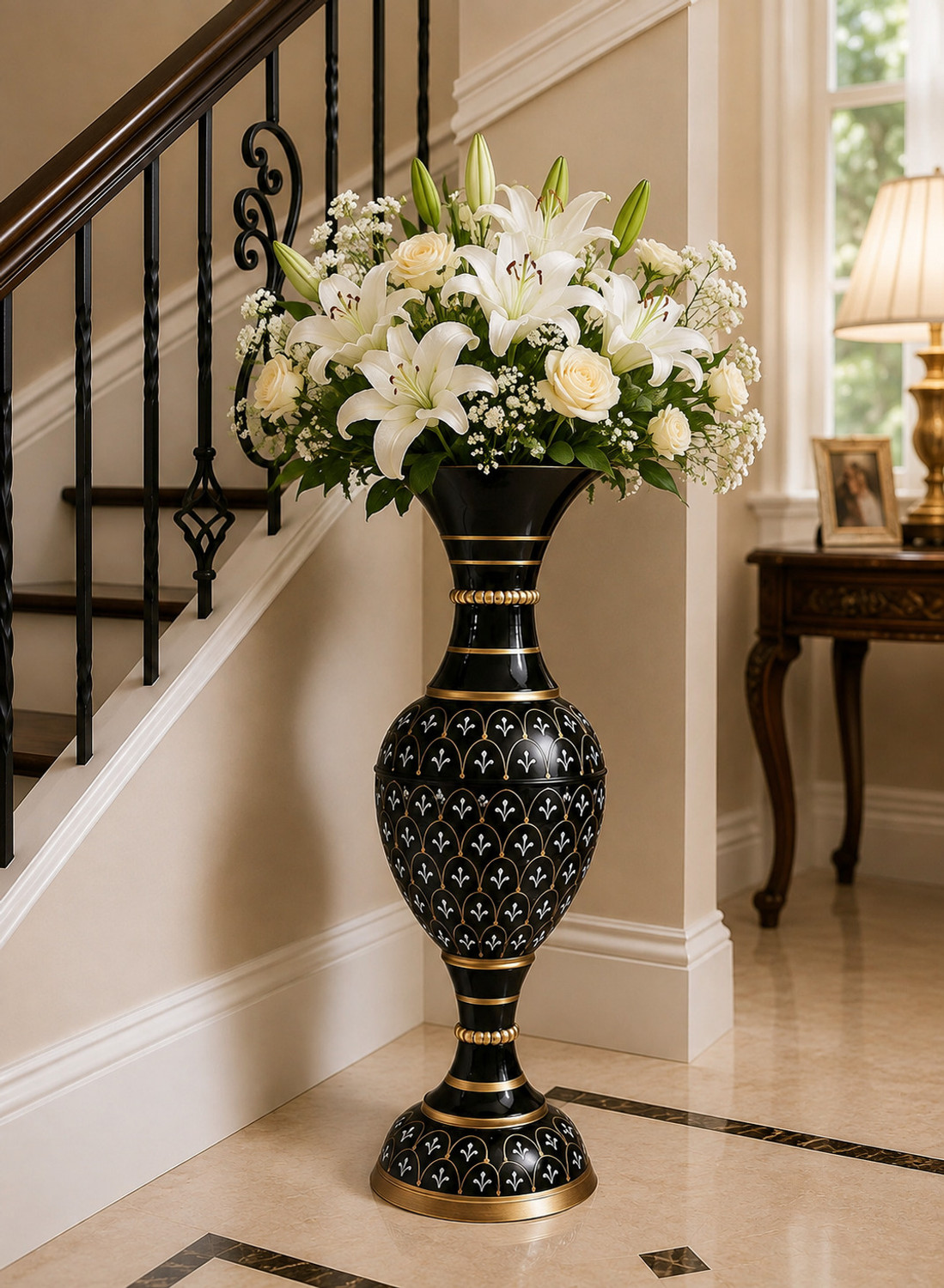 Procyon Flower Vase & Flower Pot for Home Décor Vase for Living Room & Office Iron Vase