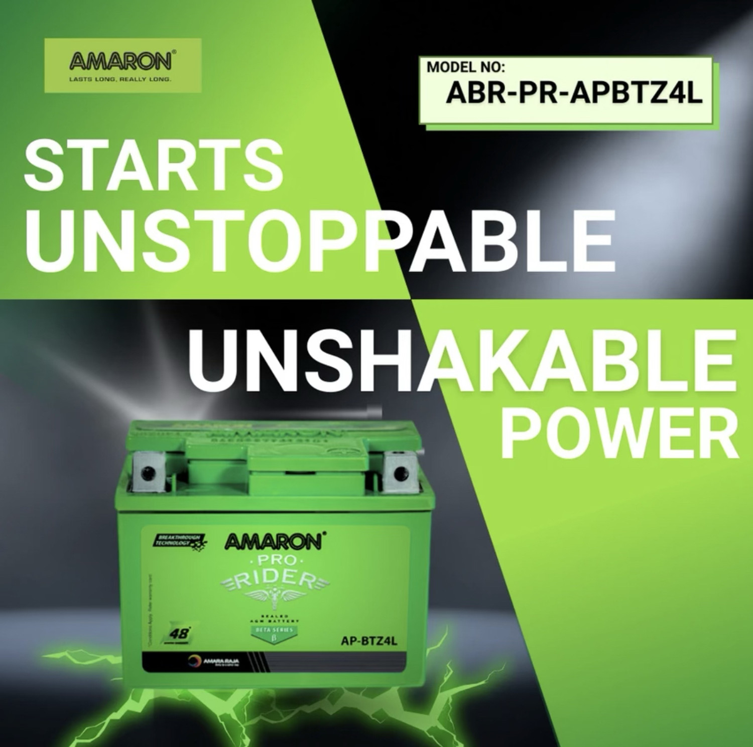 Image of amraon AP-BTZ4L 4 Ah Battery for Bike