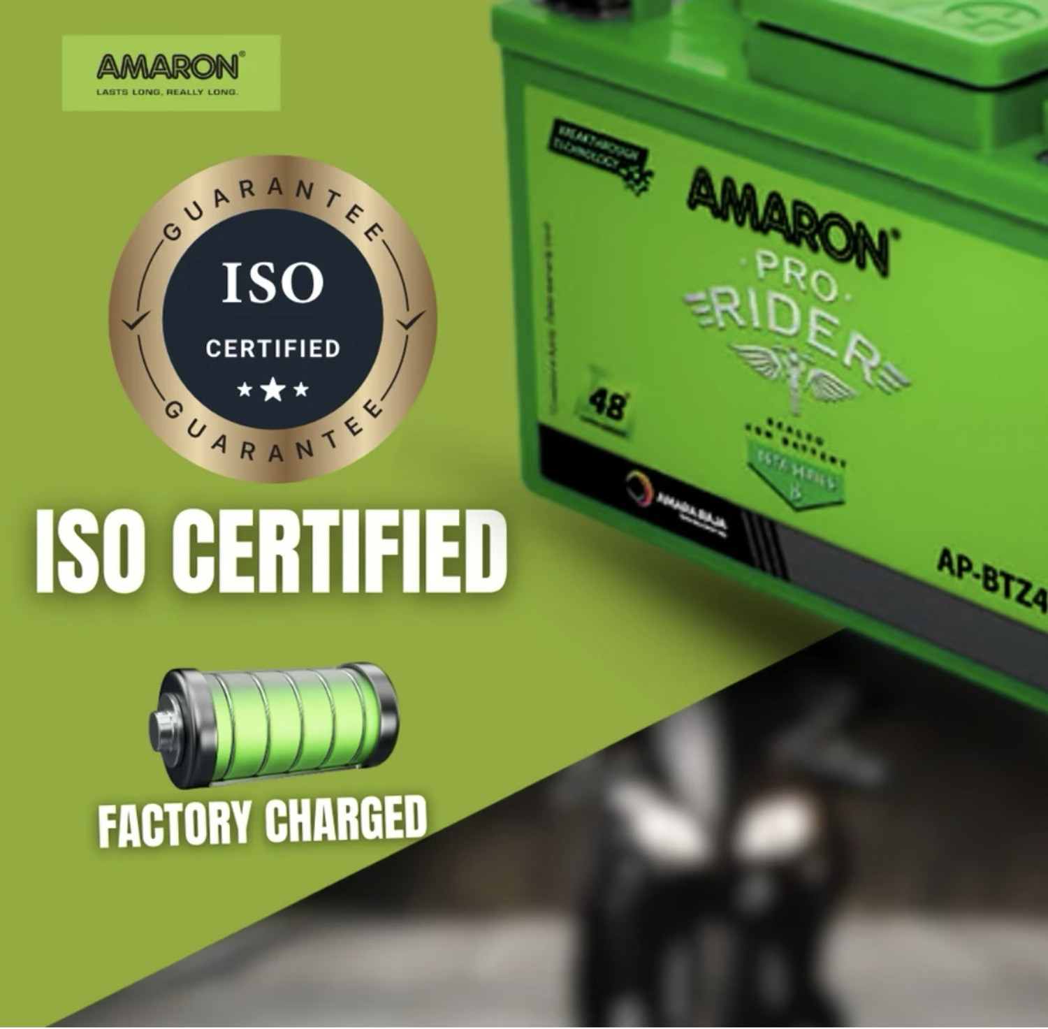 Image of amraon AP-BTZ4L 4 Ah Battery for Bike
