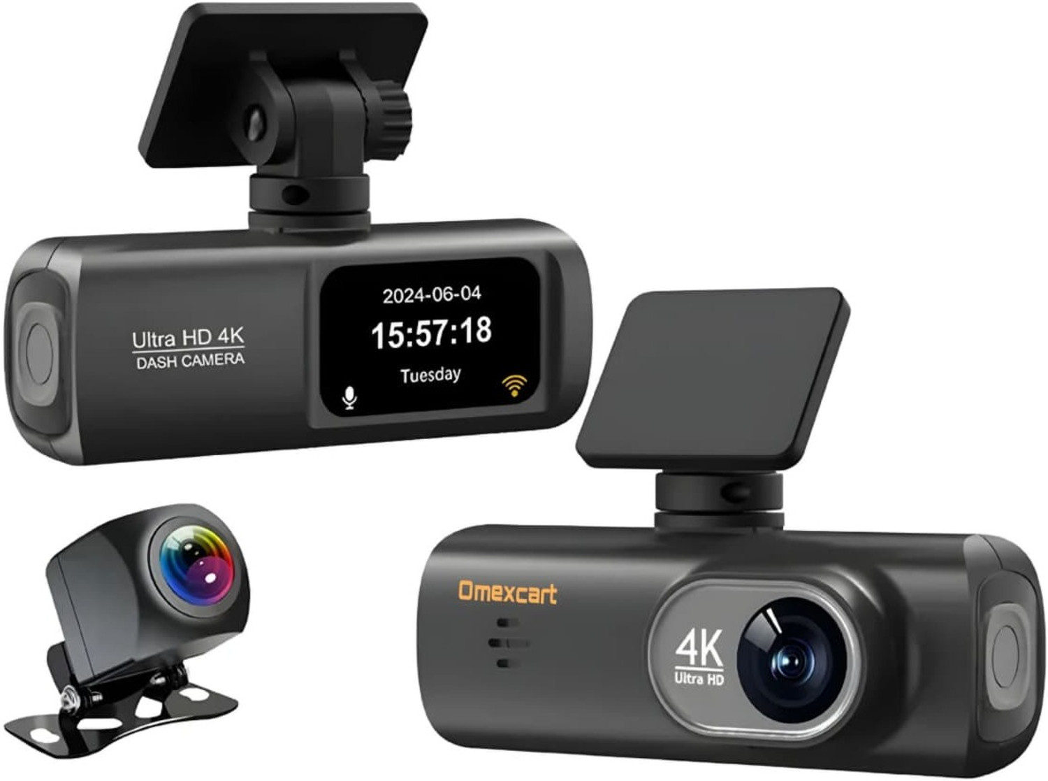 Image of JioEyeQ Dashcam (2026) with GPS|Full HD 2MP |140 Ultrawide |32GB SD|Wi-fi & Mic In-car Camera System (1 Camera, 1080p)