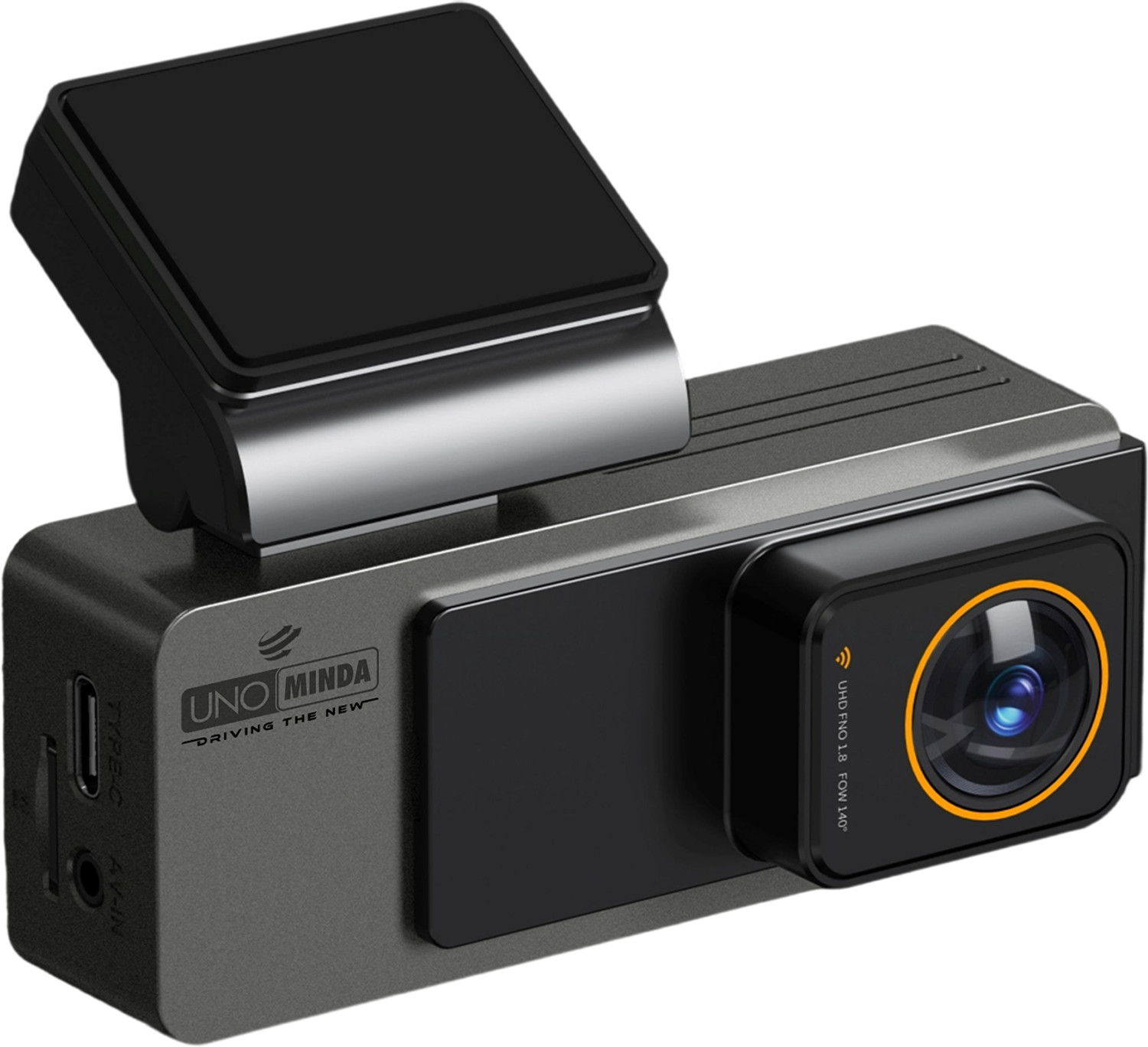 Image of UNO MINDA 2 Channel Car Dash Cam DVR | 4K Ultra HD Front + 1K Rear Recording In-car Camera System (2 Camera, 1080p)