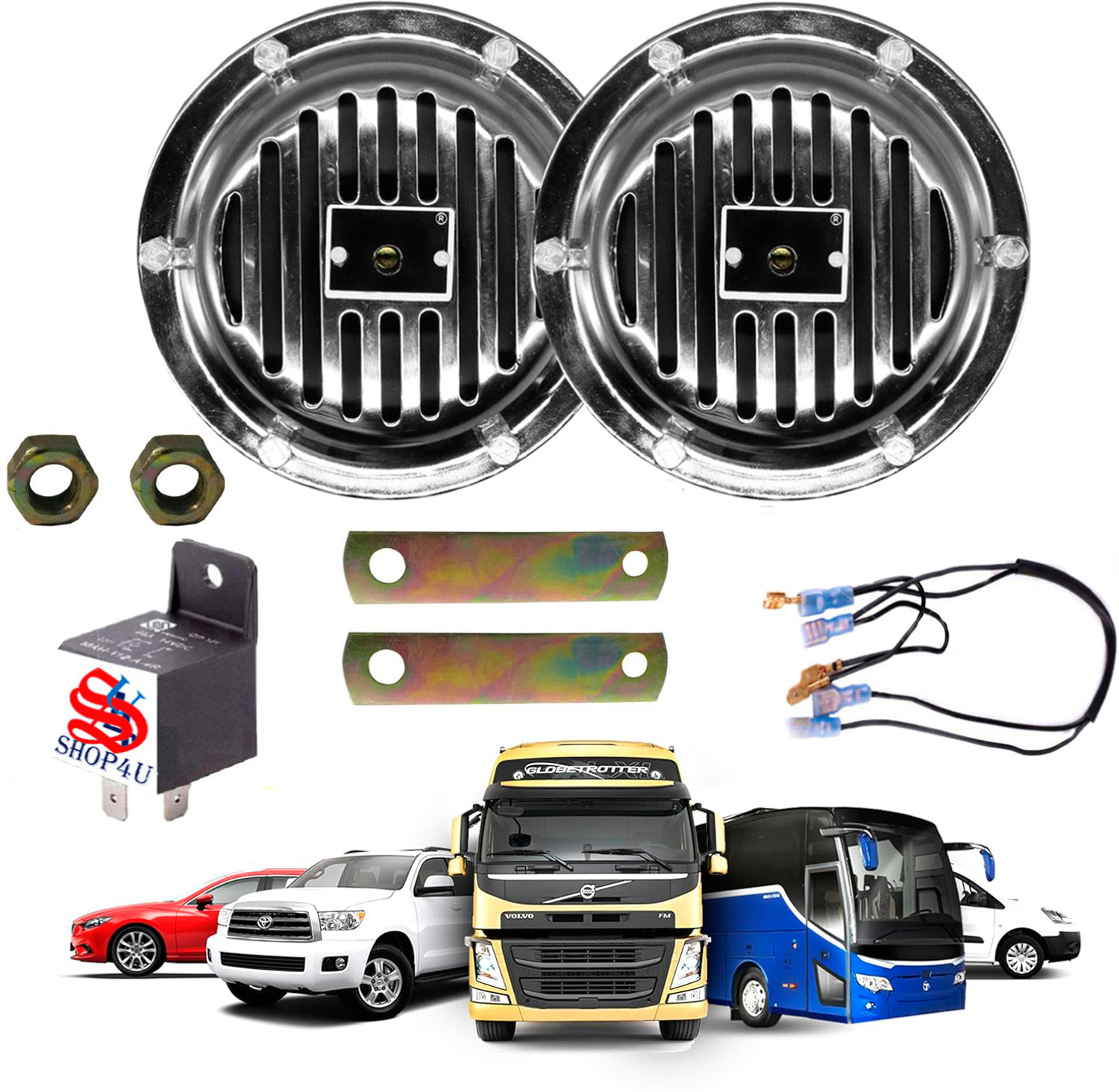 Image of TOVOTA Horn For Universal For Car, Universal For Bike, Universal for Bus Universal For Bike, Universal For Car, Universal for Bus, Universal for Trucks