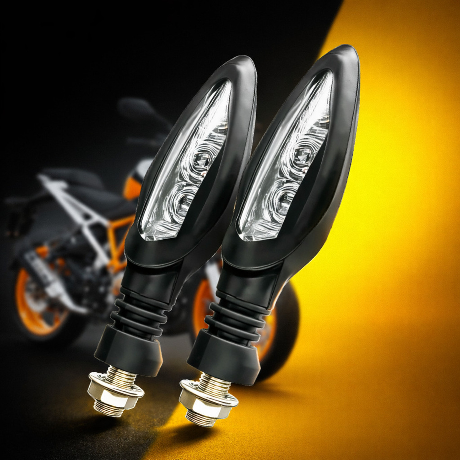 Generox LED Indicator Light for KTM Duke 390 (Yellow) - Image 1