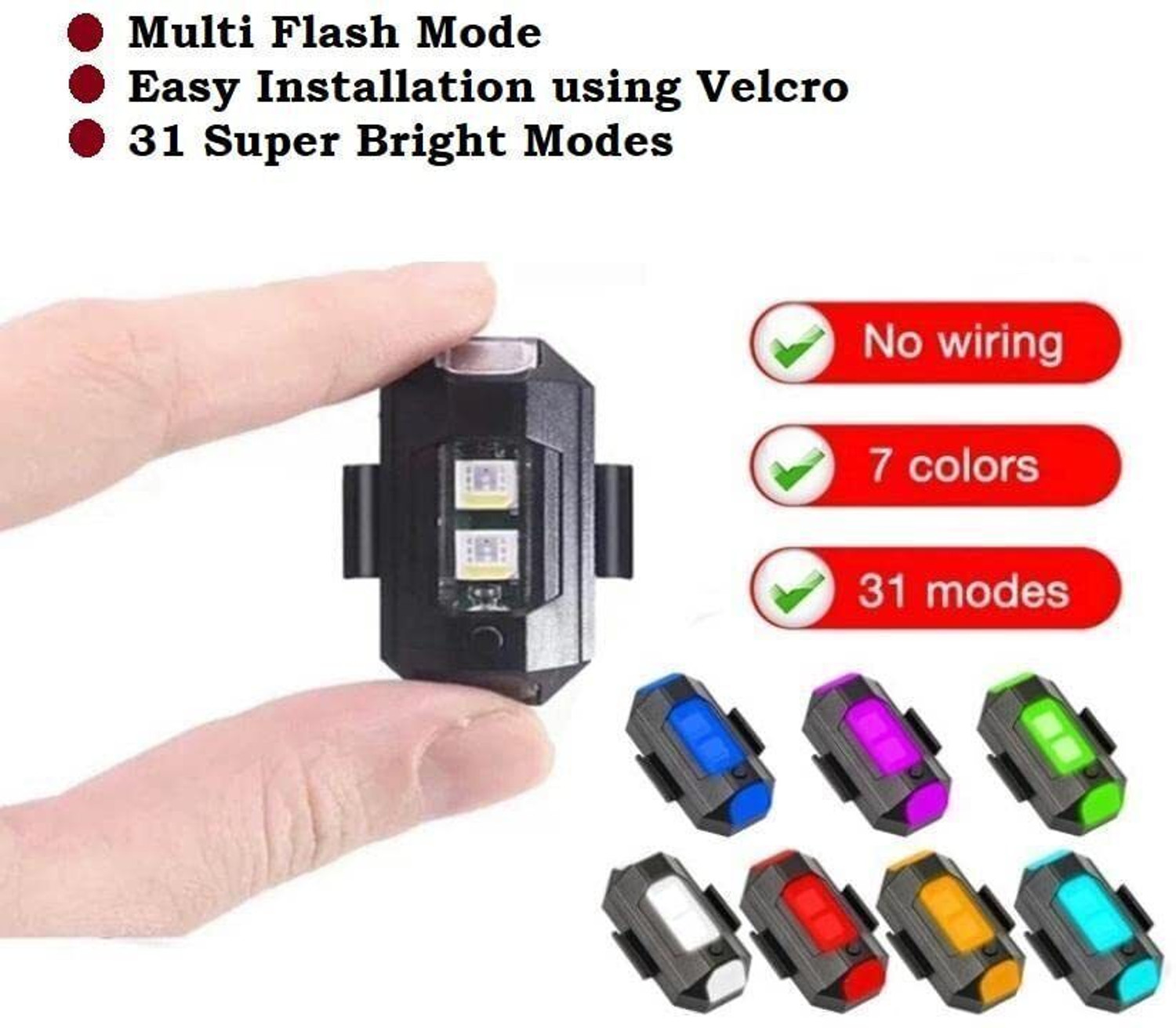 Image of thetrishafab LED Airoplane Design Lights for Motorcycles New Edition Parking Light Motorbike LED (12 V, 10 W) (Universal For Car)