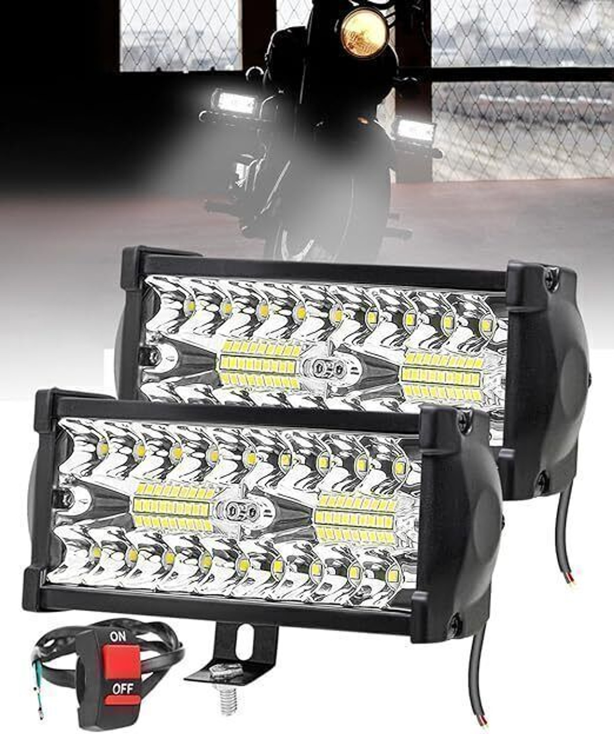 Image of Autozap LIU HJG Mini Driving Yellow White And Red Devil with Flashing Fog Lamp Motorbike, Car LED (12 V, 36 W) (Universal For Bike, Universal For Car, Pack of 3)