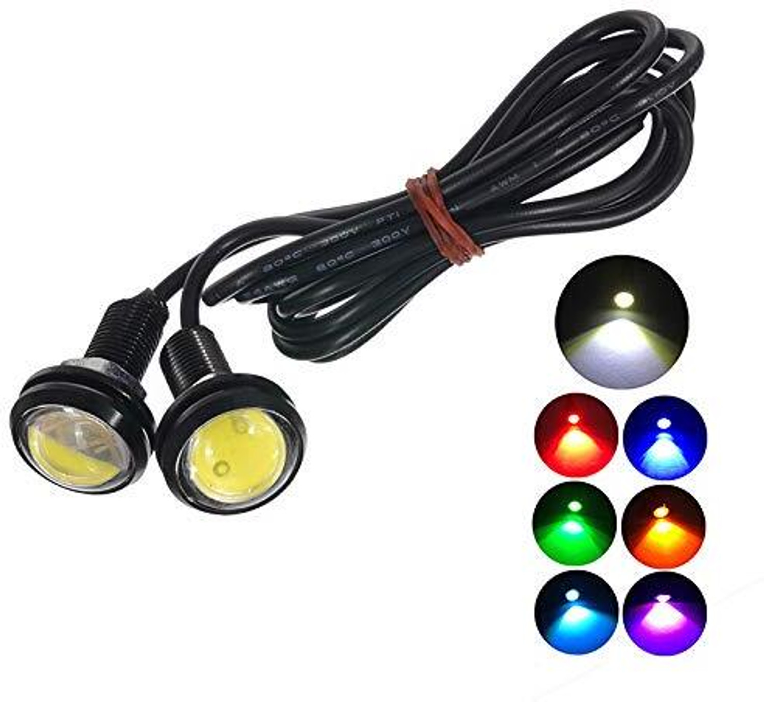 Image of automunk AM G16 Light with red devils eye Fog Lamp Car, Motorbike LED (12 V, 48 W) (Universal For Bike, Pack of 2)