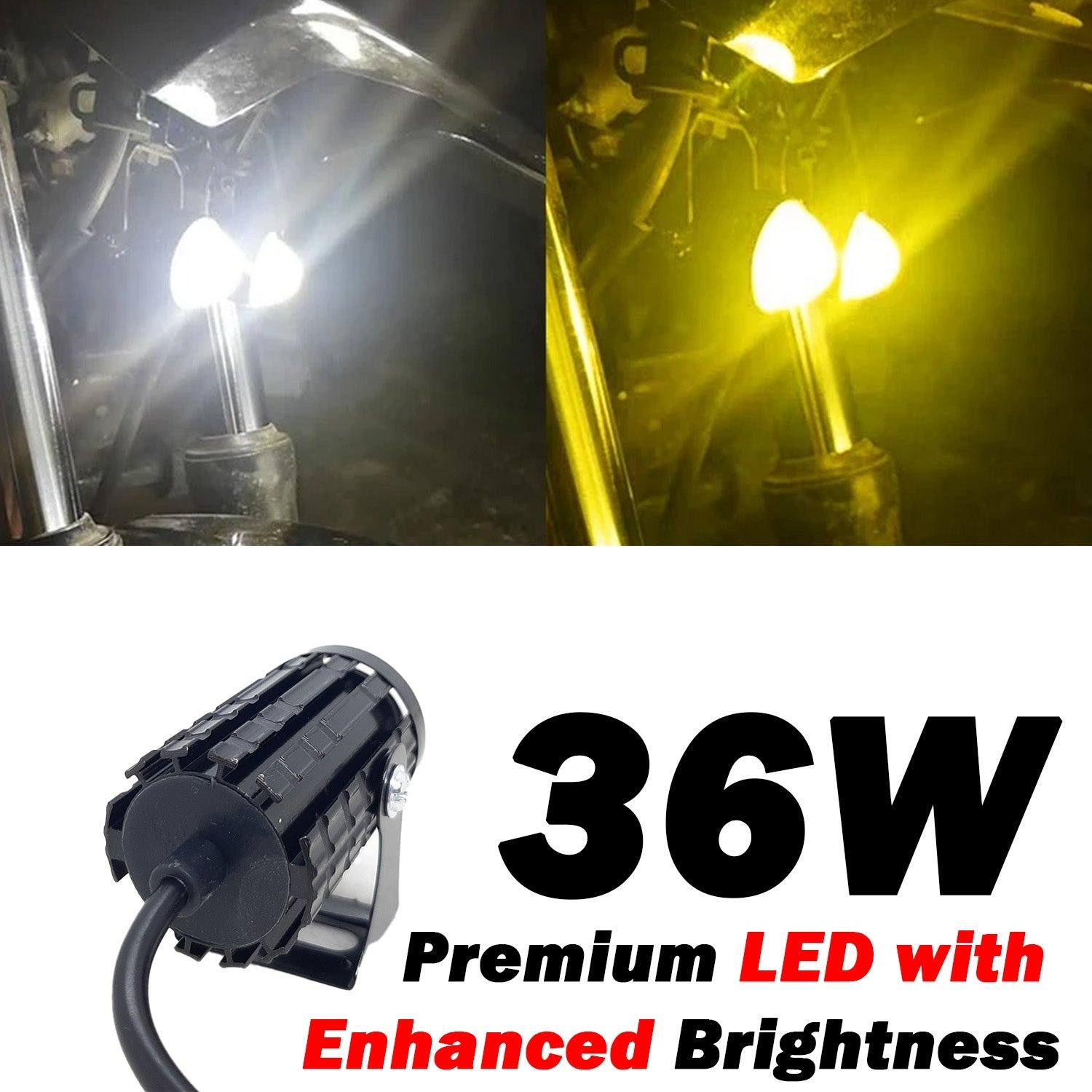 Image of Autozap LIU HJG Mini Driving Yellow White And Red Devil with Flashing Fog Lamp Motorbike, Car LED (12 V, 36 W) (Universal For Bike, Universal For Car, Pack of 3)