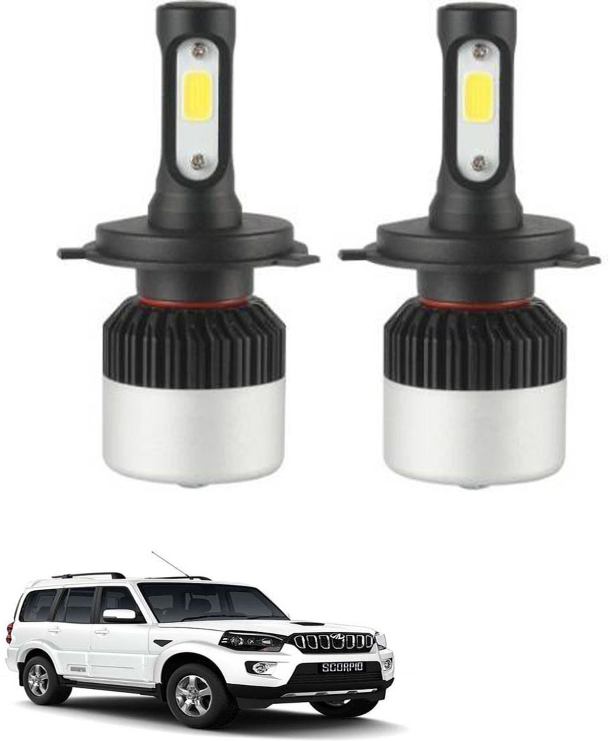 Image of ZULUSTYL Car H4 LED Headlight Bulb Hi /Low Beam Xenon Light Halogen Bulb-017 Headlight Car, Motorbike, Truck, Van Xenon (12 V, 72 W) (Universal For Bike, Universal For Car, Pack of 2)