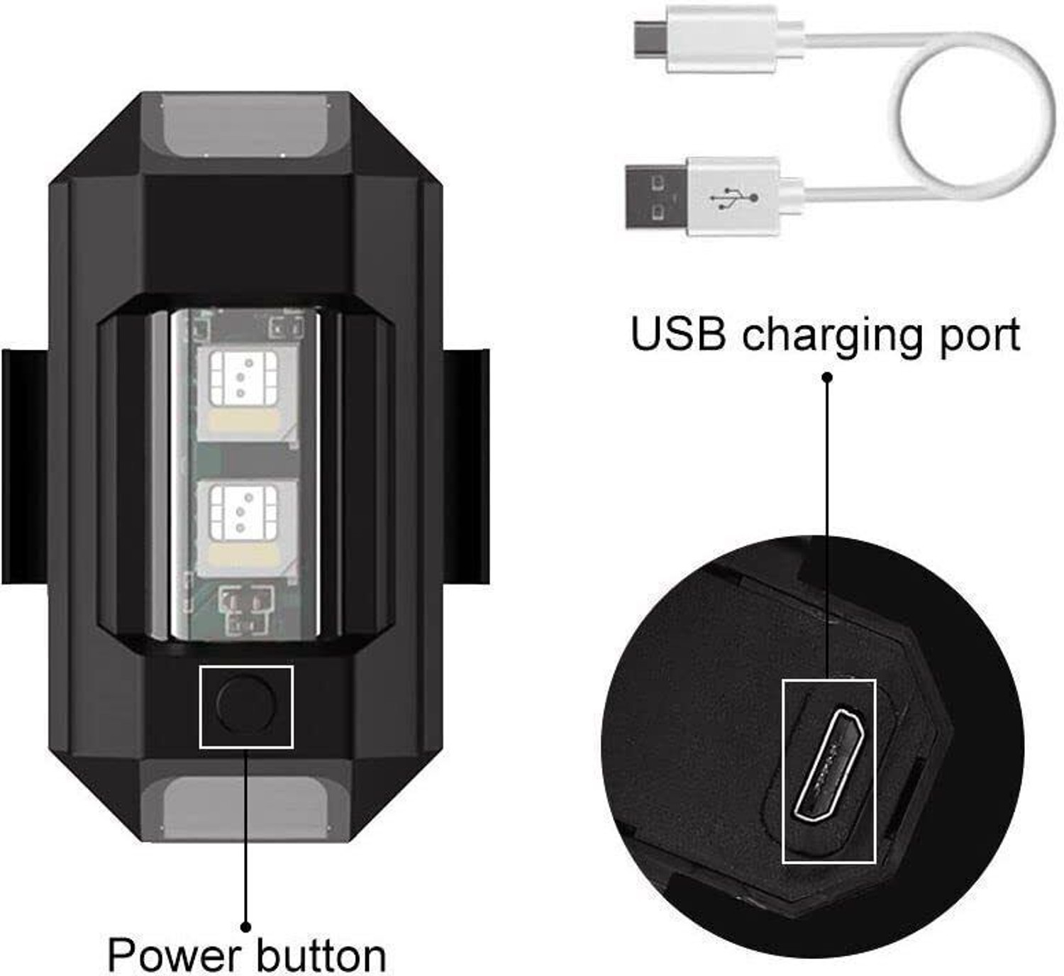 Image of thetrishafab LED Airoplane Design Lights for Motorcycles New Edition Parking Light Motorbike LED (12 V, 10 W) (Universal For Car)