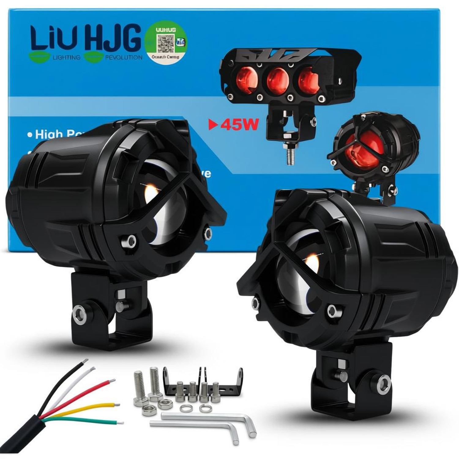 LIU HJG 90W Yellow/White LED Fog Light - Image 6