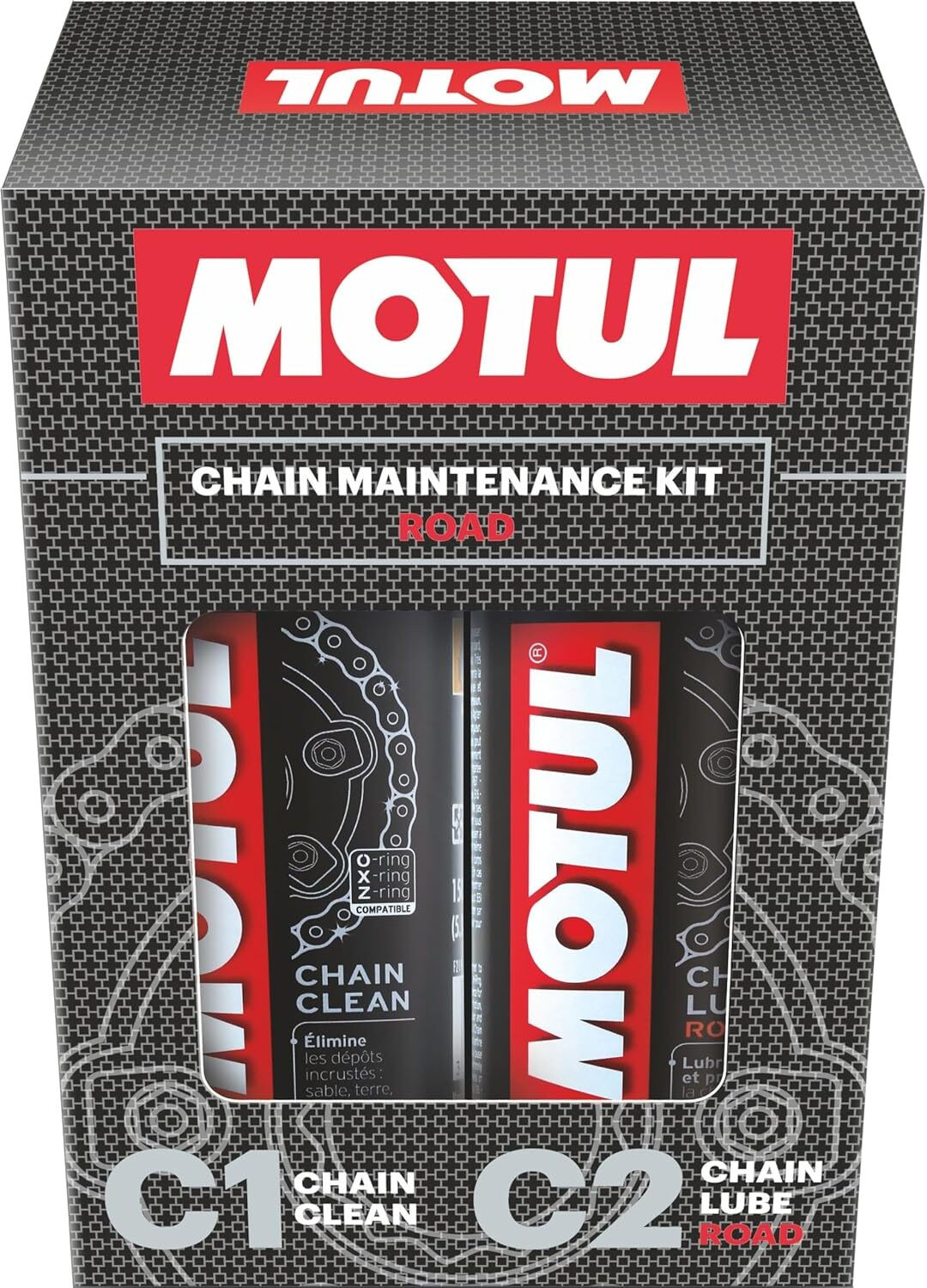 Image of MOTUL MC CARE C1 ( 150 ML) & C2( 150 ML) and Harwat Chain Oil (300 ml, Pack of 4)
