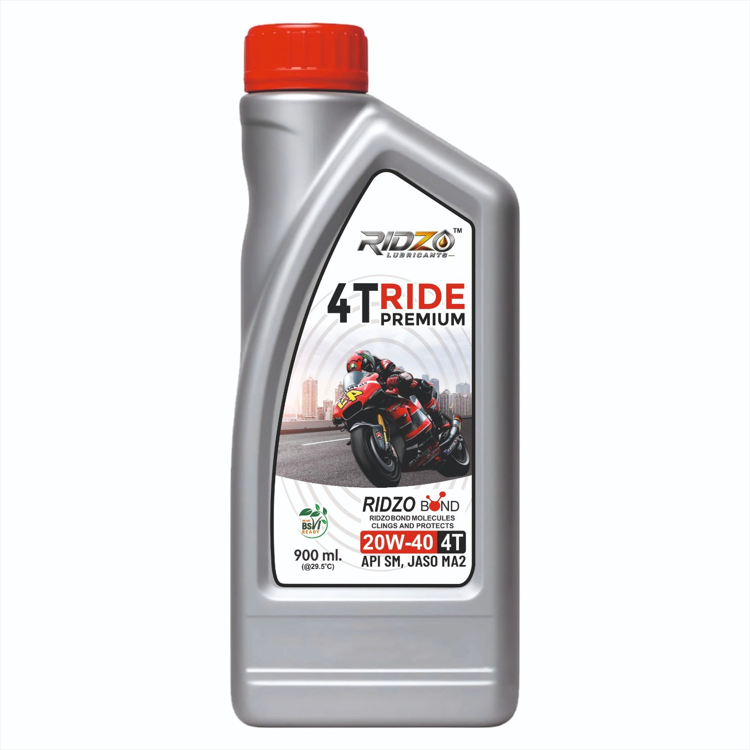 RIDZO 20W 40 4T BIKE ENGINE OIL | BS6 READY High Performance Engine Oil High Performance Engine Oil (900 ml, Pack of 1) - Image 1