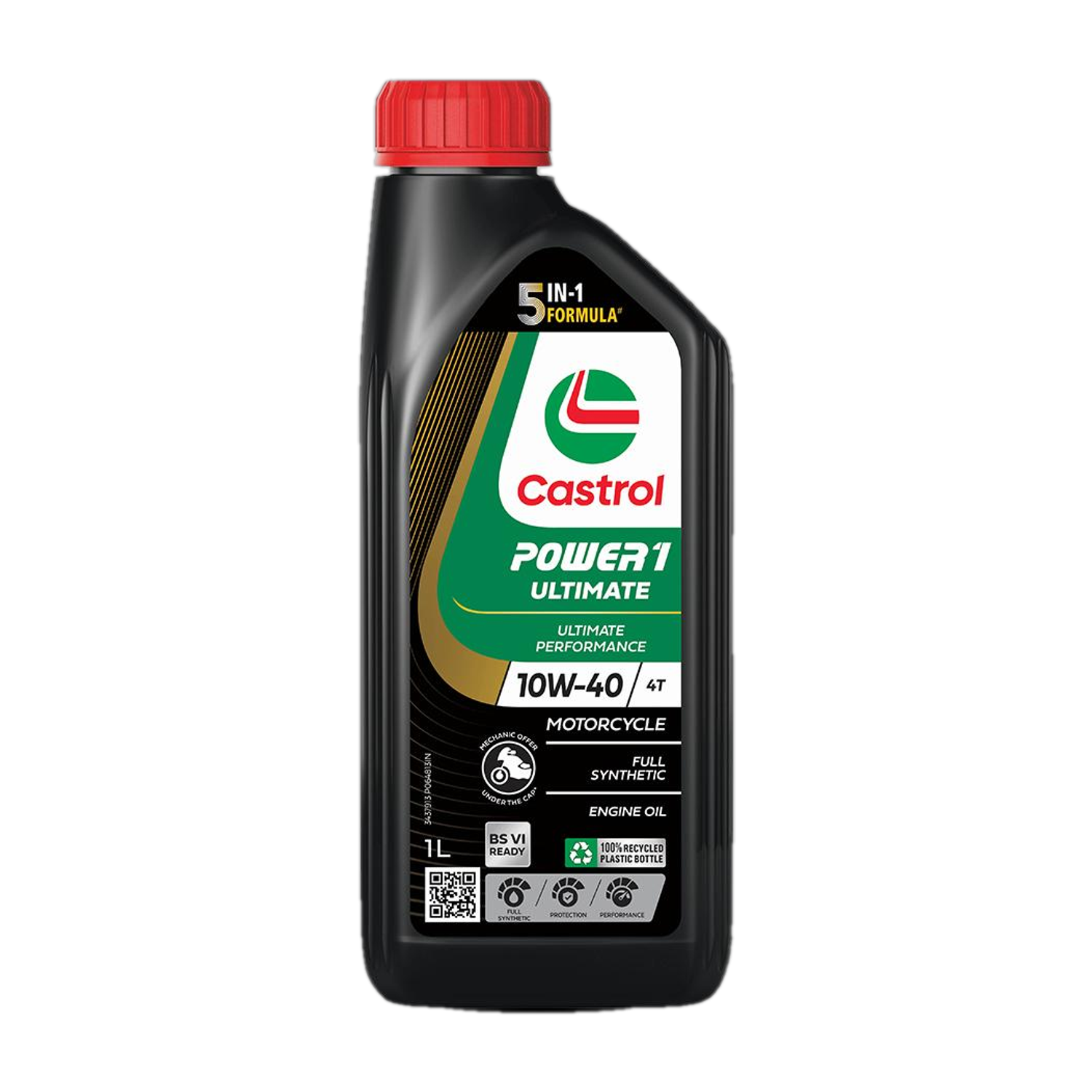 Castrol POWER1 ULTIMATE 10W-40 4T 5-in-1 Full Synthetic Engine Oil - Image 6