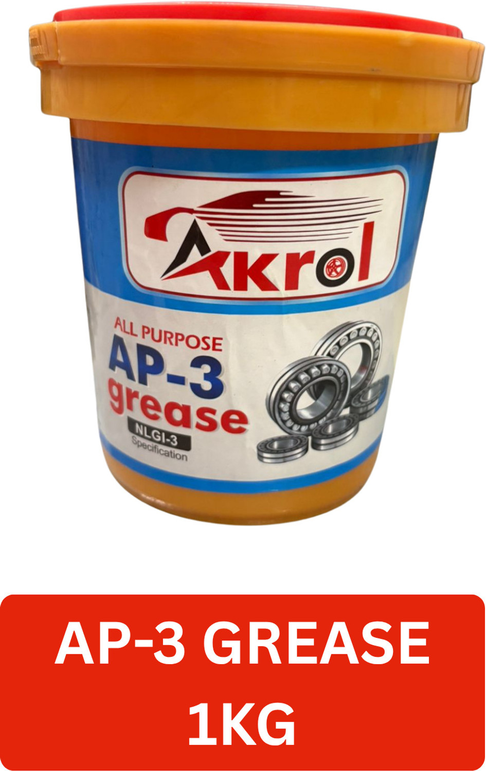Image of Premium Quality AP-3 All Purpose Grease Akrol Premium Quality All Purpose Long Run AP-3 Grease NLGI-3 500 g Grease (500 g, Pack of 1)