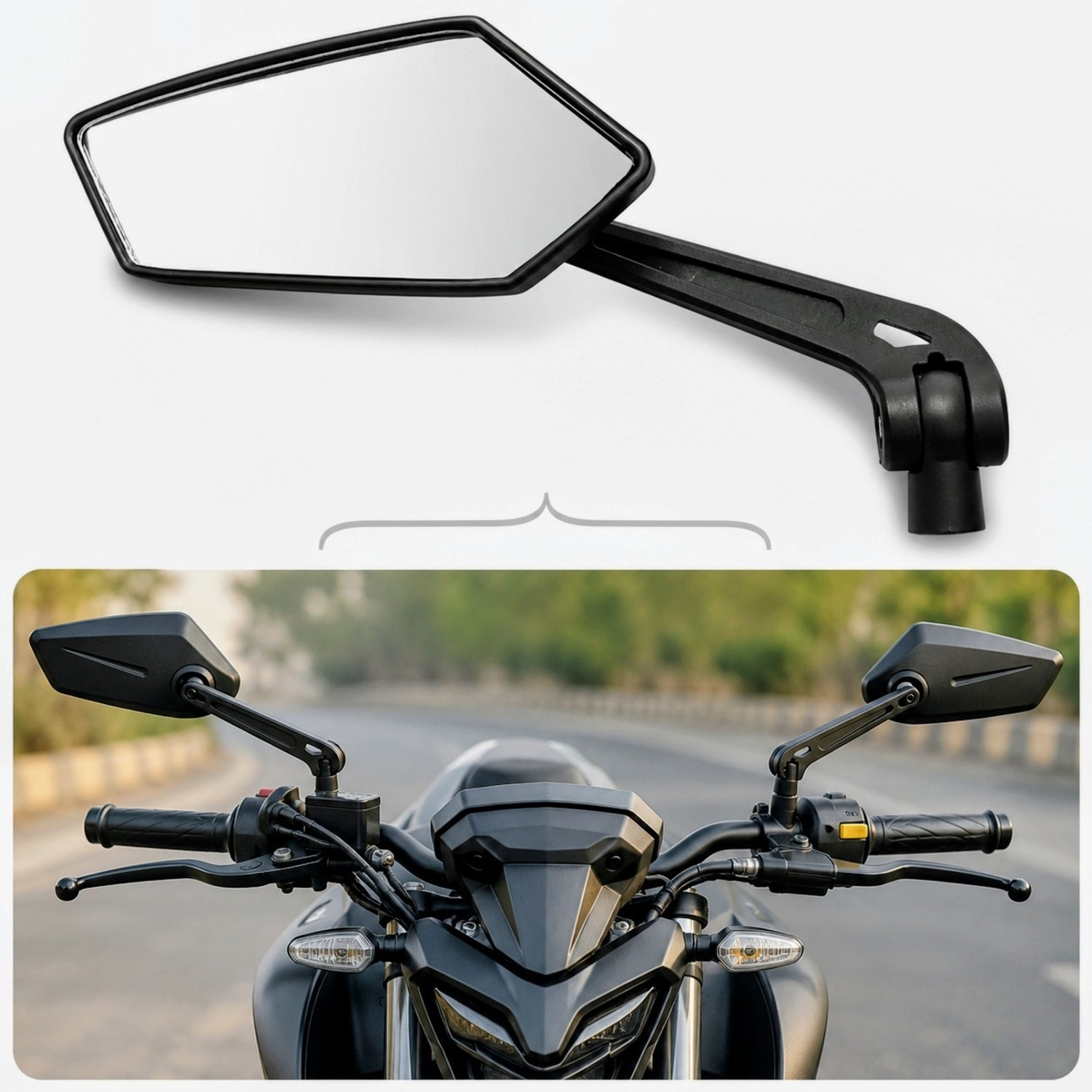 TA Manual Blind Spot Mirror, Driver Side, Dual Mirror - Image 1