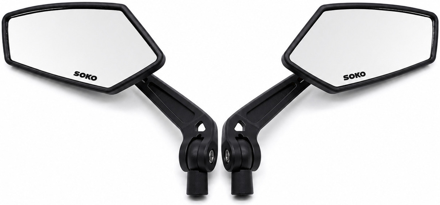 Image of TA Manual Blind Spot Mirror, Driver Side, Dual Mirror, Rear View Mirror For Universal For Bike, TVS, Honda, Hero, Bajaj Universal For Bike (Left, Right)