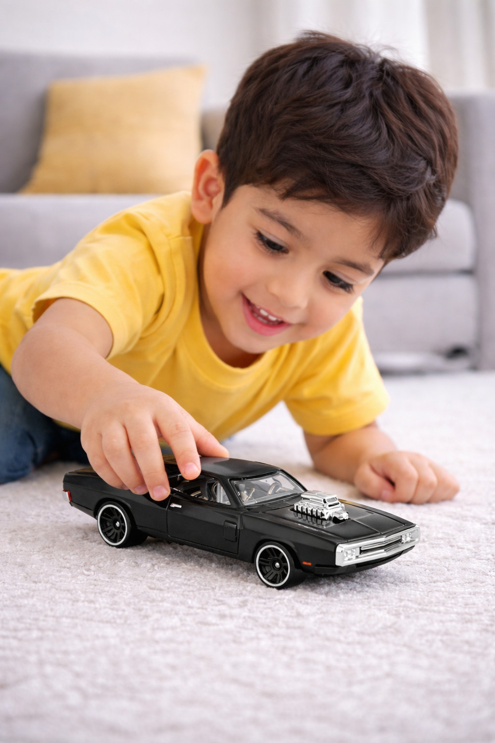Image of Glenston FF7 Premium Metal Diecast Car 1:64 Mini Sports Car Model Toy Vehicle for Kids 3+ (Black, Pack of: 1)