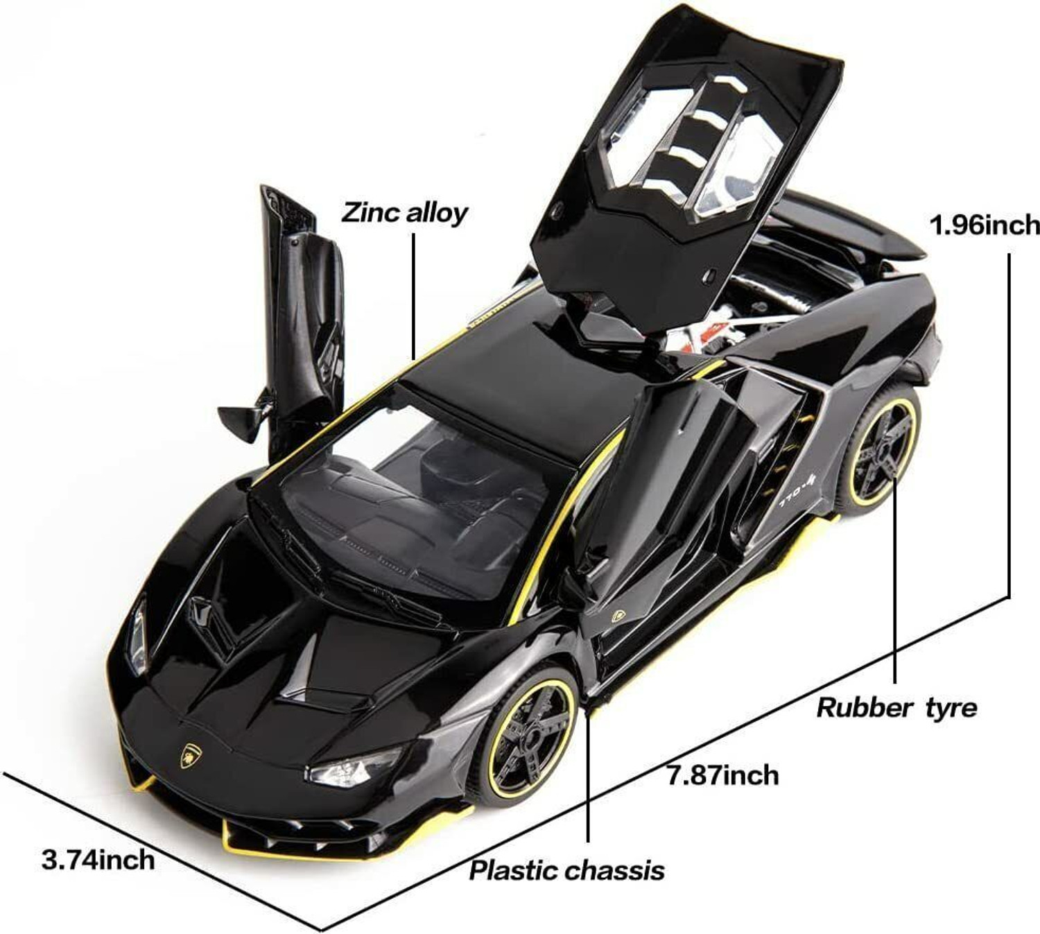 Image of AK10ZONE Lamborghini LP770 Alloy Die-cast Collectible Pull Back Model Car 1:32 (Multicolor, Pack of: 1)