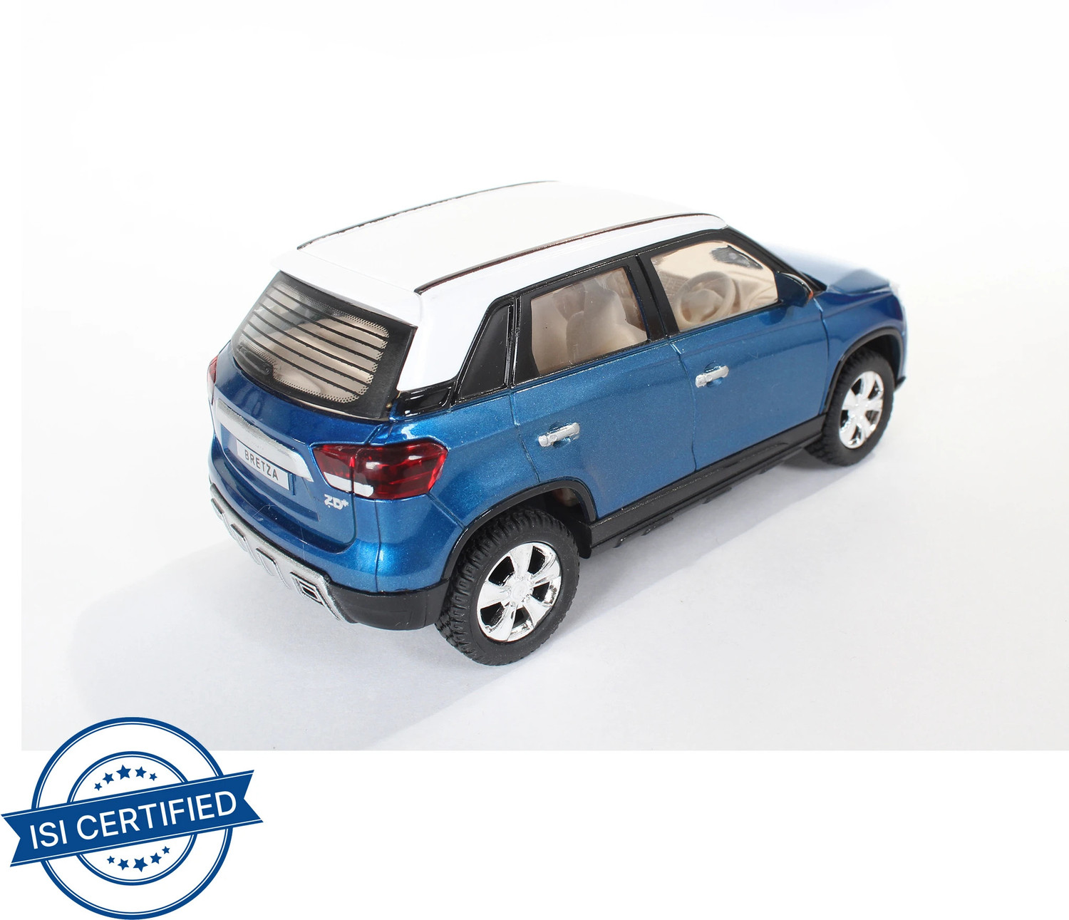 Image of CountryLink M4 1:32 Diecast Alloy Car Toy Pull Back Action with Sound Light Open Doors (Blue)
