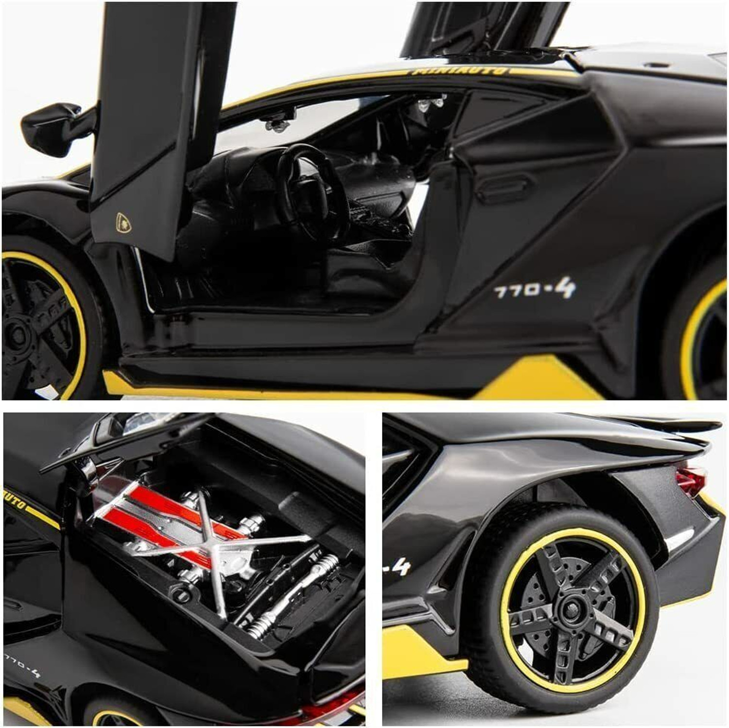 Image of AK10ZONE Lamborghini LP770 Alloy Die-cast Collectible Pull Back Model Car 1:32 (Multicolor, Pack of: 1)