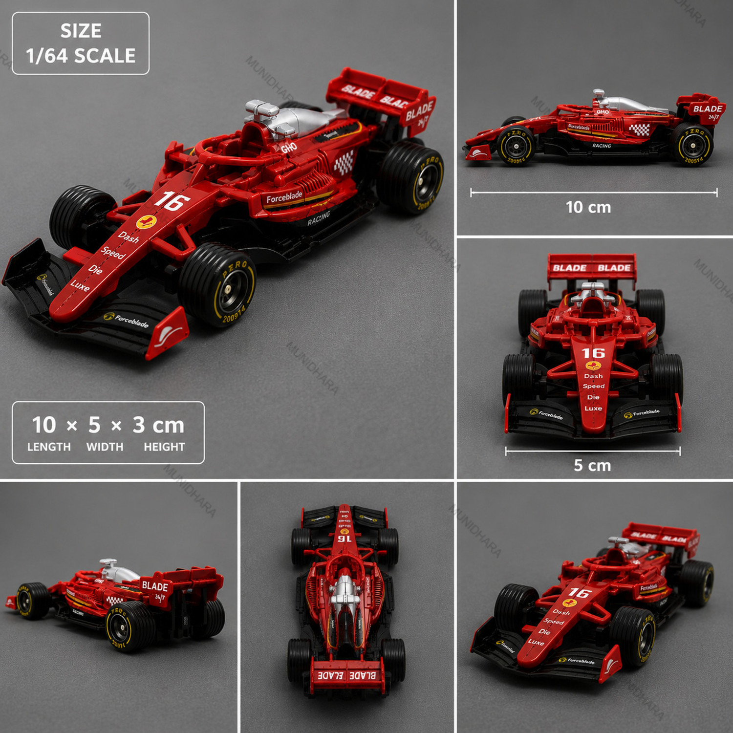 Image of munidhara F1 Formula One Race Car Metal Model Gift for Kids & Display (Multicolor, Pack of: 1)