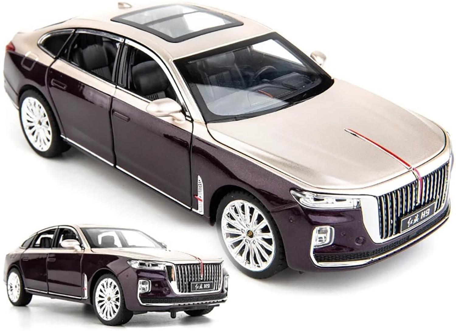 ZHASK 1:24 Scale Limited Edition Alloy Die-Cast HONGQI-H9 Car {colour as per stock}