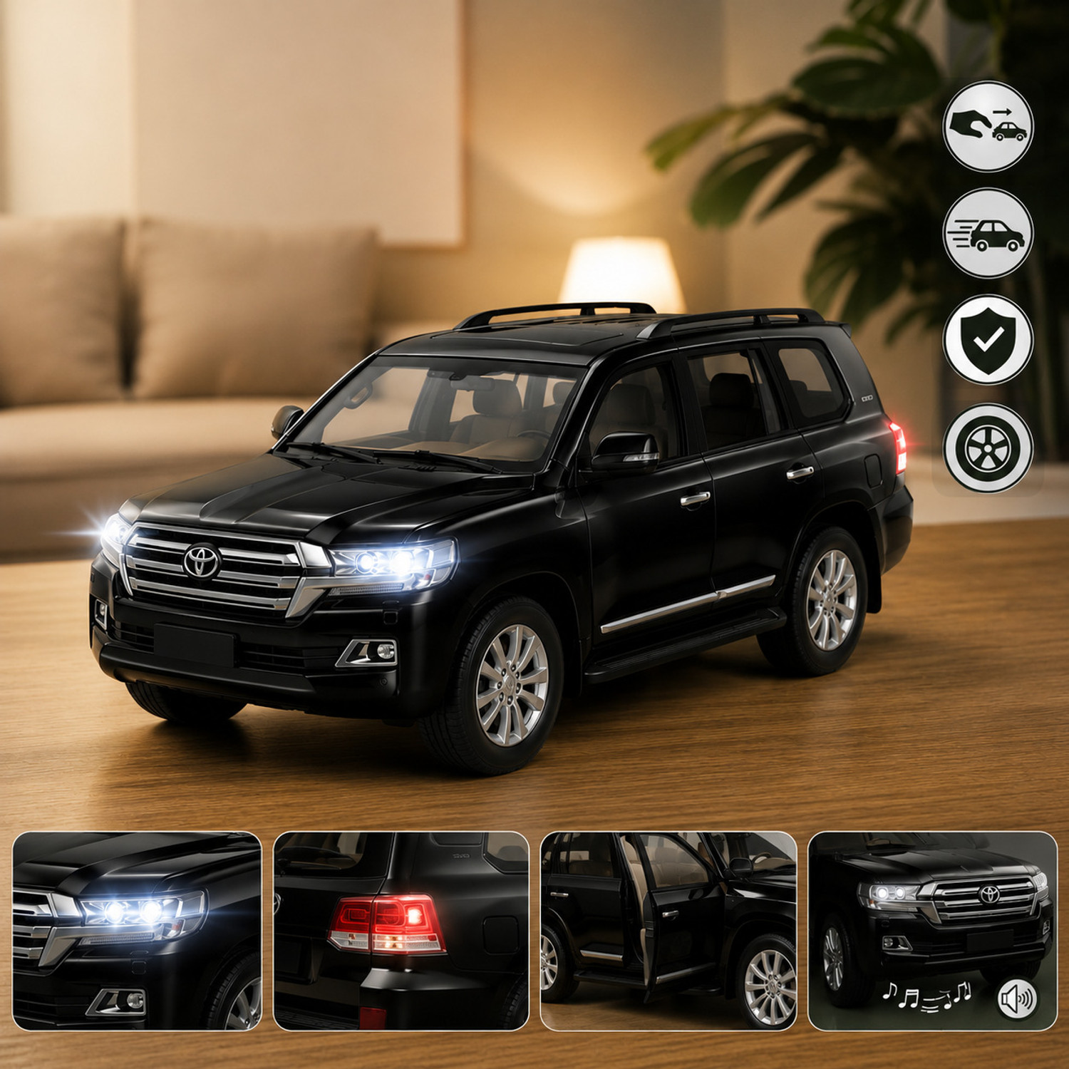Image of munidhara 1:32 Toyota Land Cruiser Alloy Model Car Gift for Kids & Collectors (Multicolor, Pack of: 1)