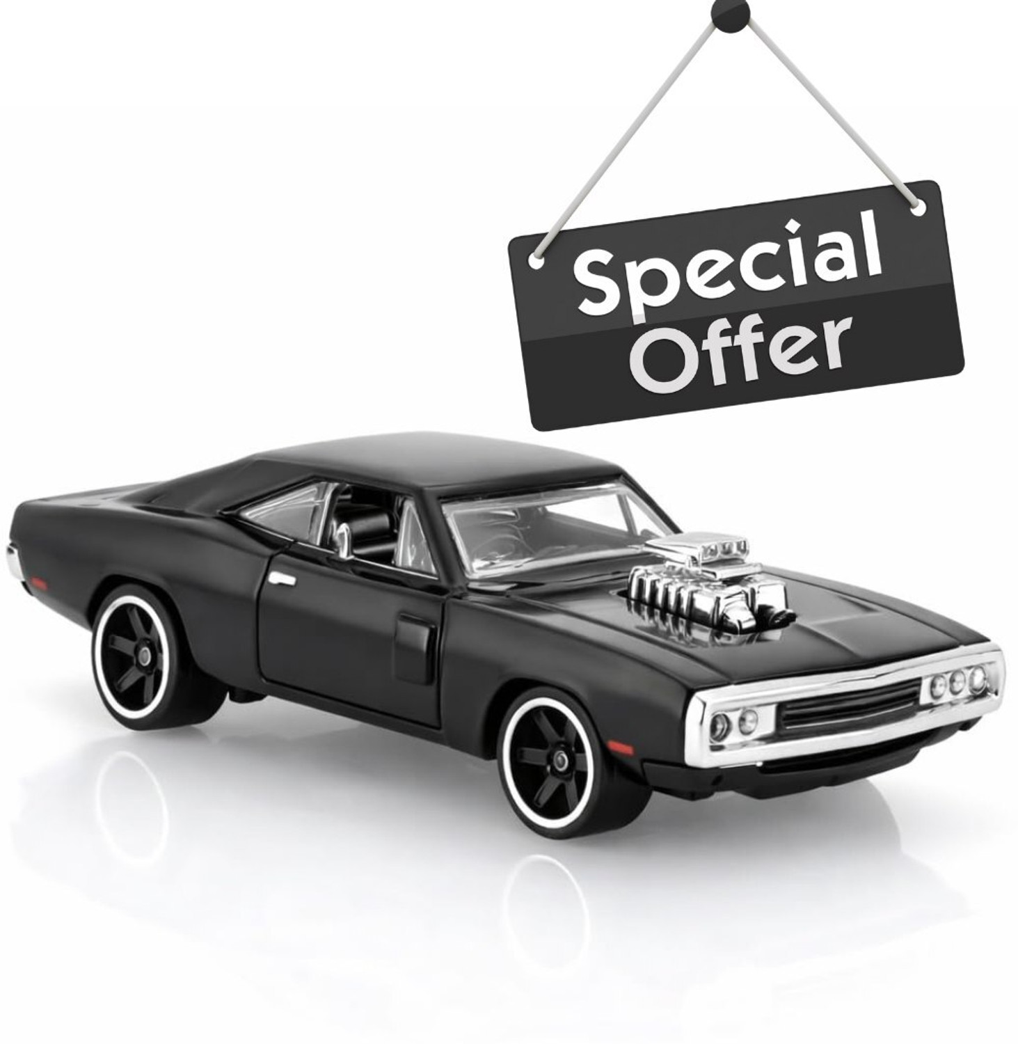 Image of Glenston FF7 Premium Metal Diecast Car 1:64 Mini Sports Car Model Toy Vehicle for Kids 3+ (Black, Pack of: 1)