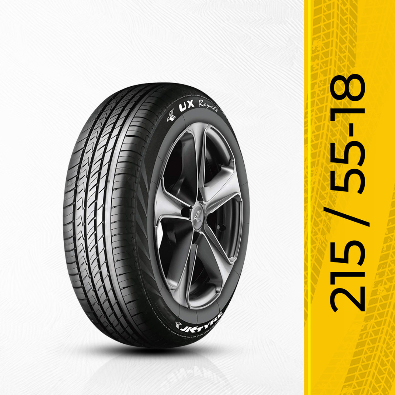 Image of JK Tyres 215 /55 R18 UX ROYALE TUBELESS CAR TYRE 4 Wheeler Tyre (215 /55 R18, Tube Less)