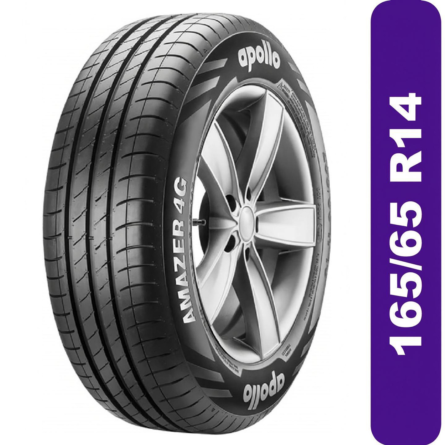Image of Apollo 185 /70 R14 88T AMAZER 4G LIFE TL 4 Wheeler Tyre (185 /70R14, Tube Less)