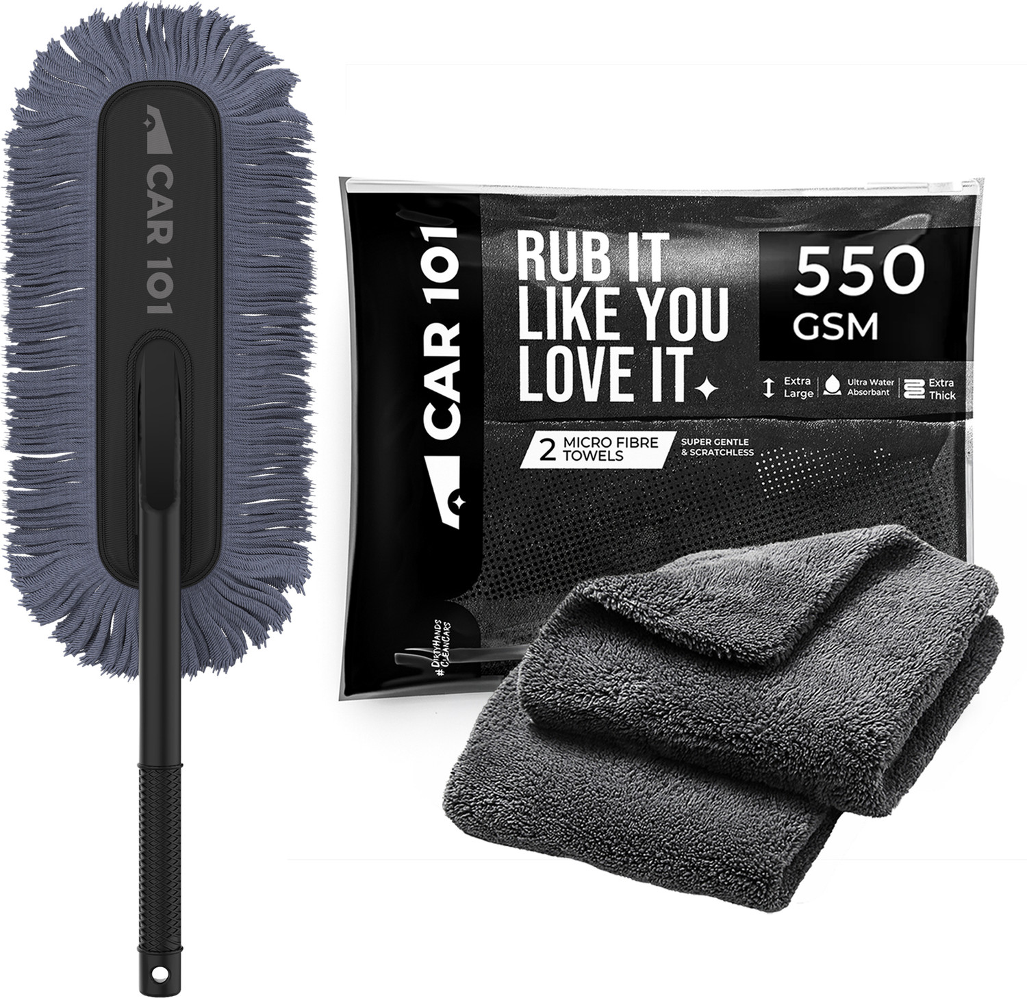 Car 101 Microfiber Vehicle Duster (Pack of 2, 550 GSM) - Image 1