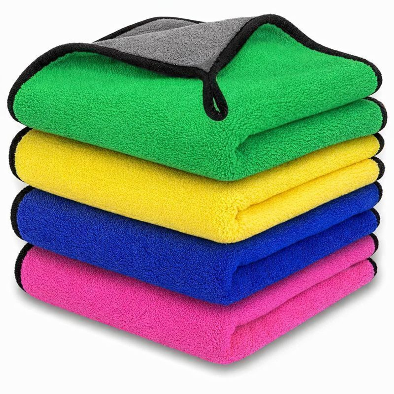 Image of DETAILZ Microfiber, Fabric Vehicle Washing Cloth (Pack Of 5, 350 GSM)