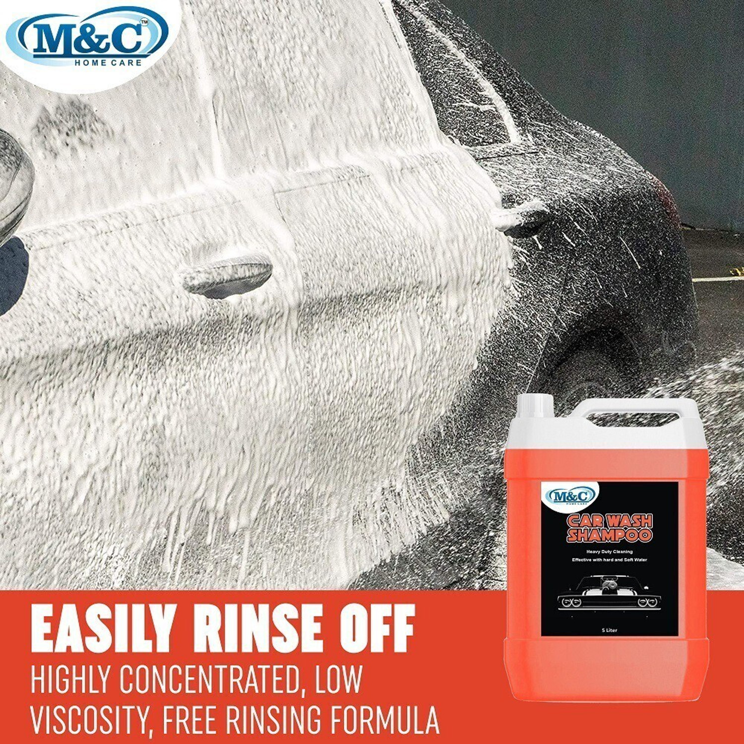 Image of M&C Extra Snow Foaming Bike Wash Shampoo Car Washing Liquid (5000 ml)