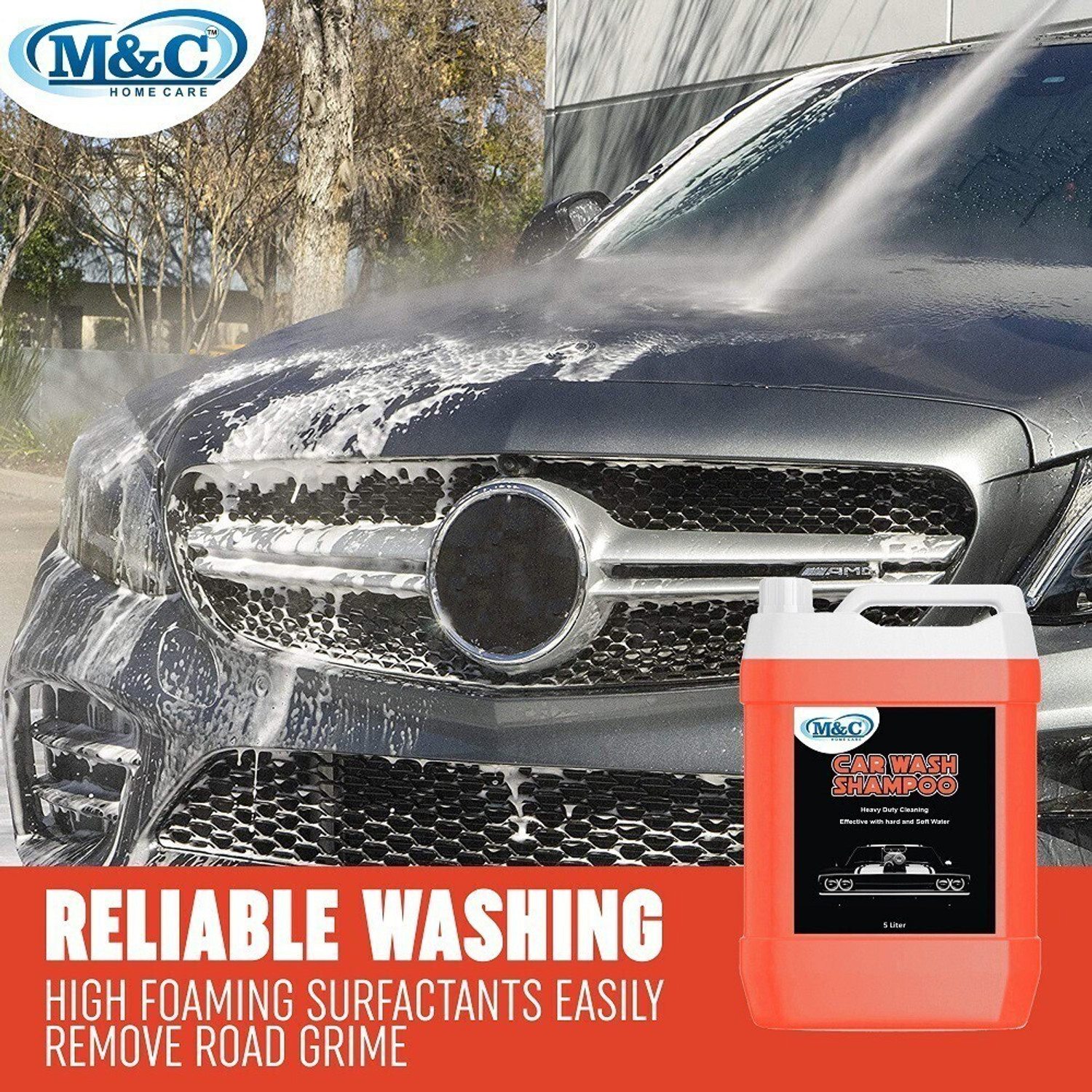 Image of M&C Extra Snow Foaming Bike Wash Shampoo Car Washing Liquid (5000 ml)