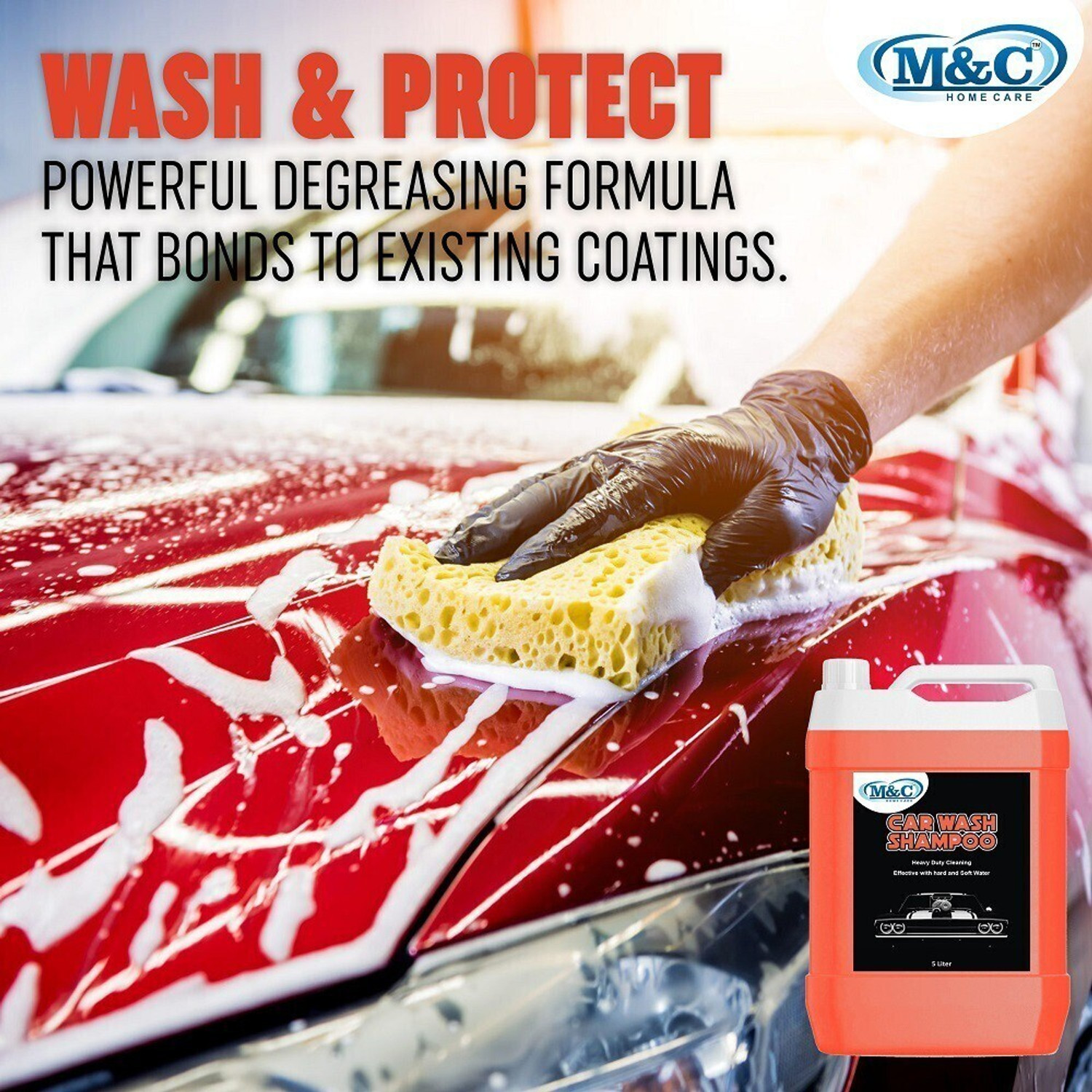 Image of M&C Extra Snow Foaming Bike Wash Shampoo Car Washing Liquid (5000 ml)