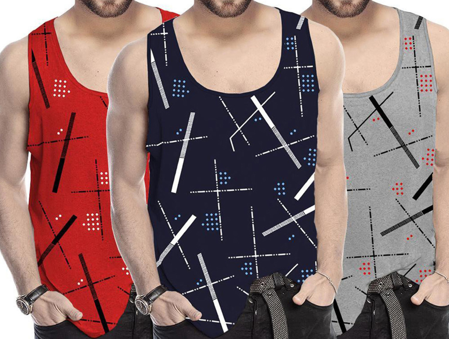 Image of TRIPR Pack of 3 Men Vest