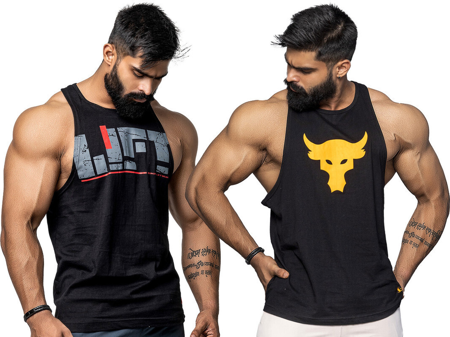 Image of JUARI BE A GENTLEMAN Pack of 2 Men Gym Vest Men Vest
