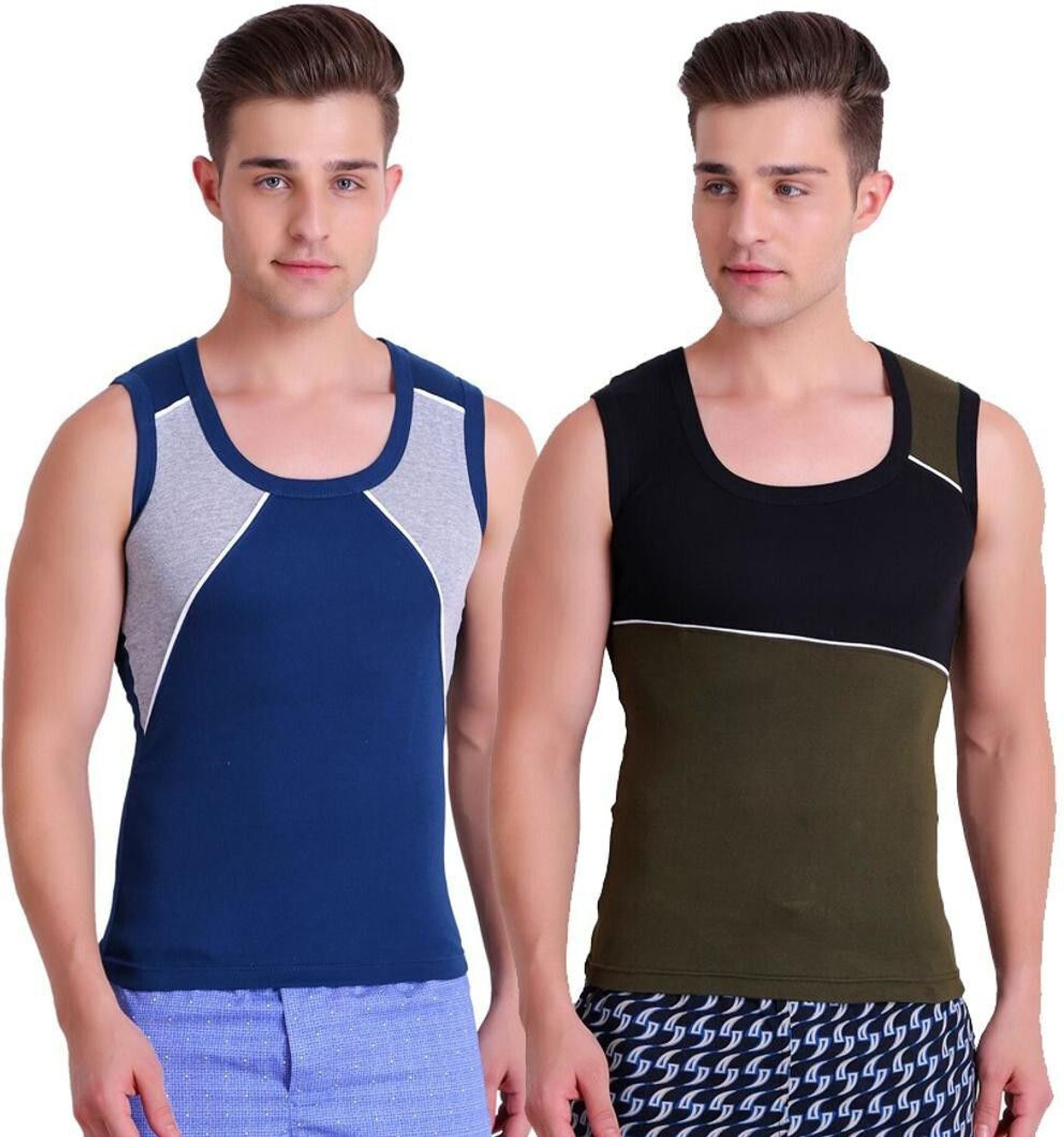 Image of shiv - naresh Pack of 2 Men Vest Men Vest