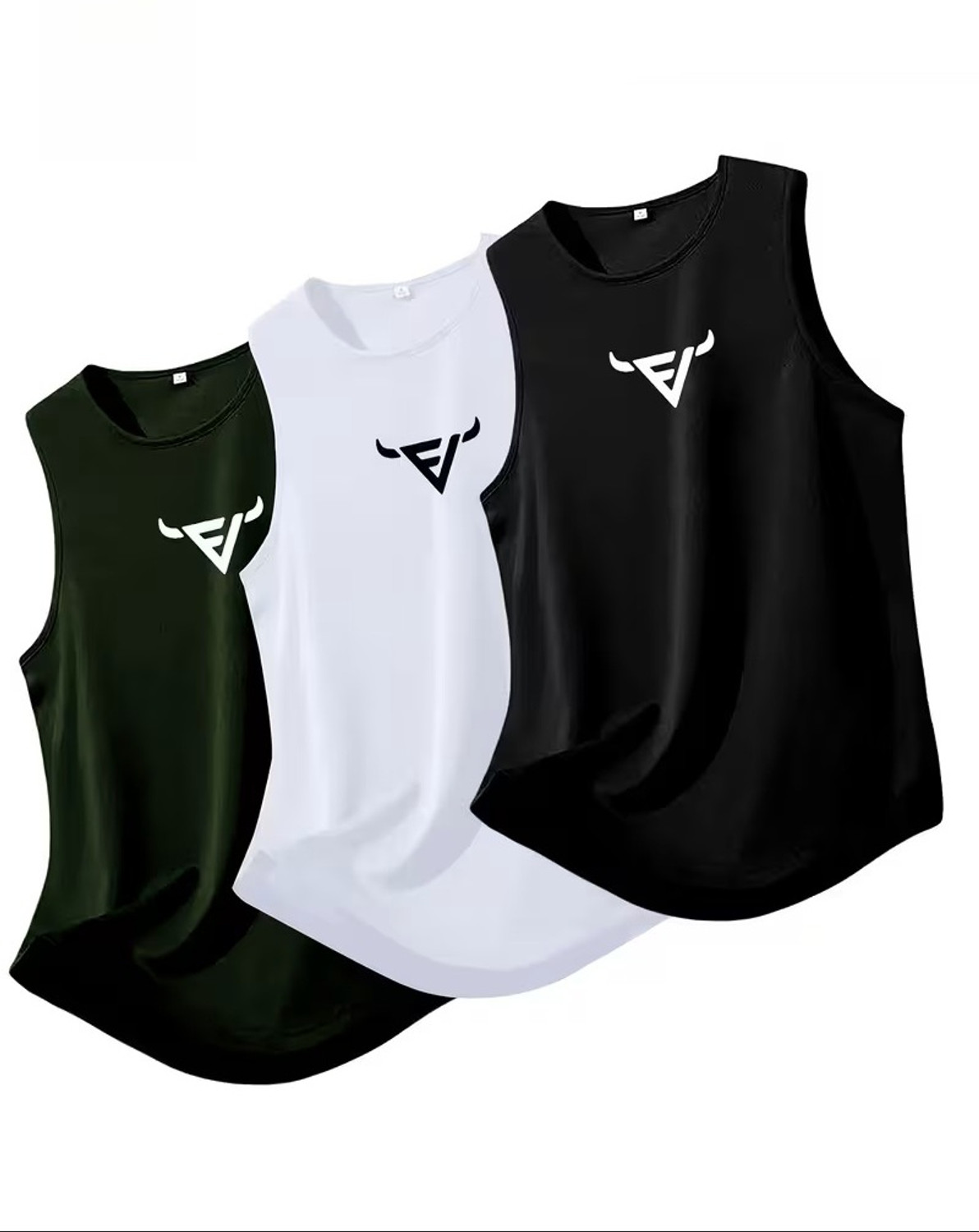 Image of Moddrem Pack of 2 Solid Print Combo Polyster Sando For Men Men Vest Men Vest