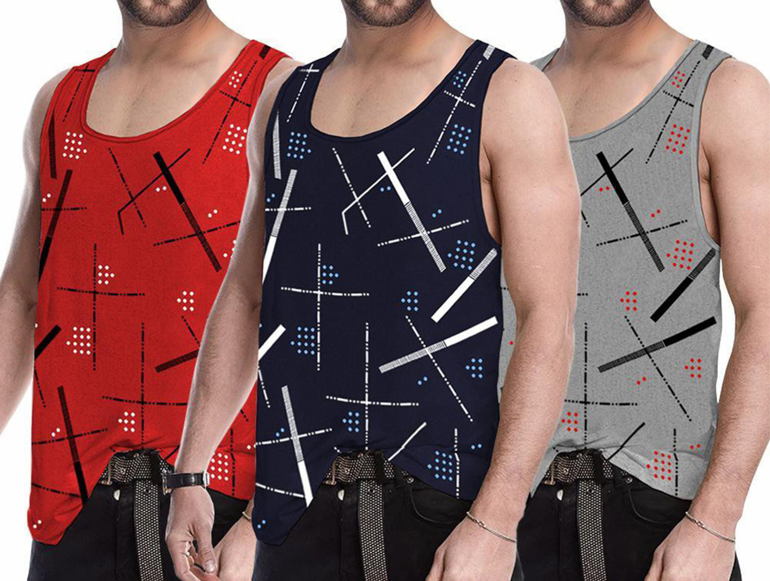 Image of TRIPR Pack of 3 Men Vest