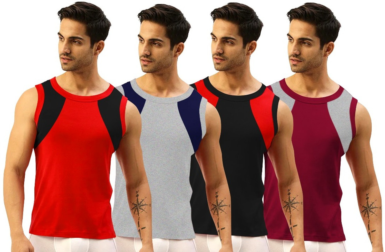 Image of dashzone Pack of 4 Men's Vest Men Vest