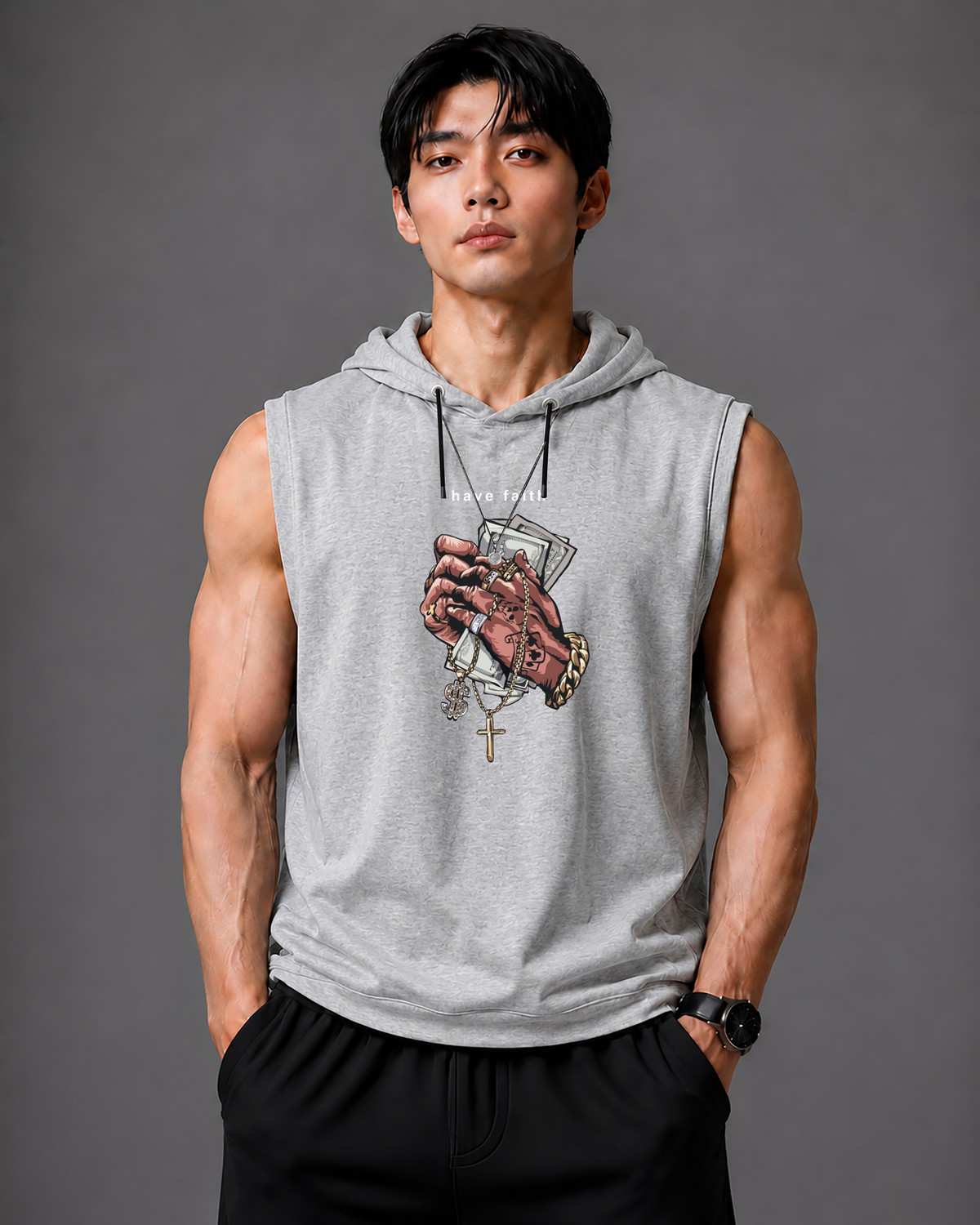 JUGULAR Hooded Tanktop Men Vest - Image 1