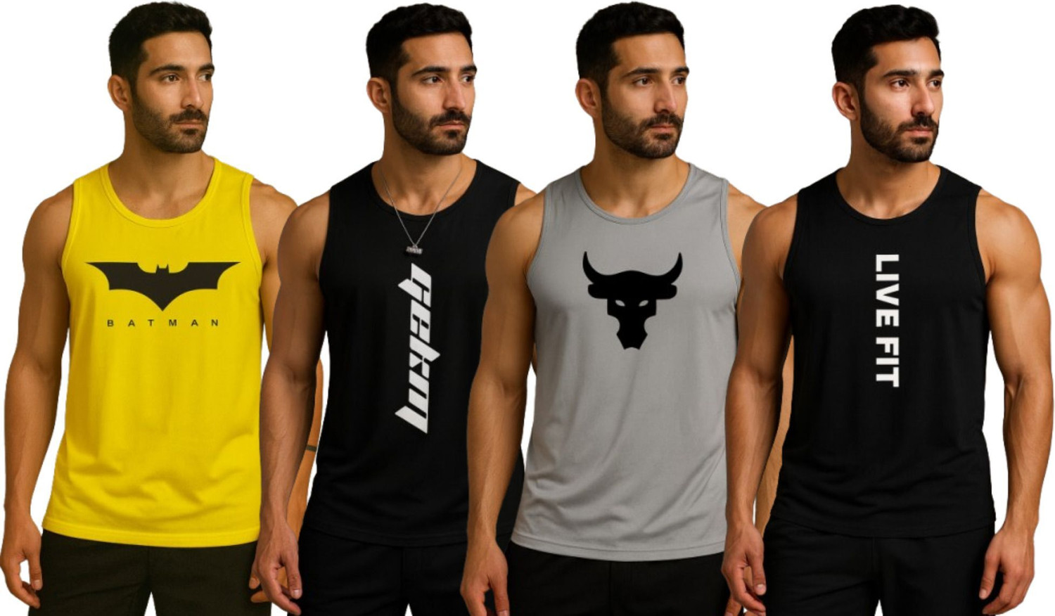 Image of dashzone Pack of 4 Men's Vest Men Vest