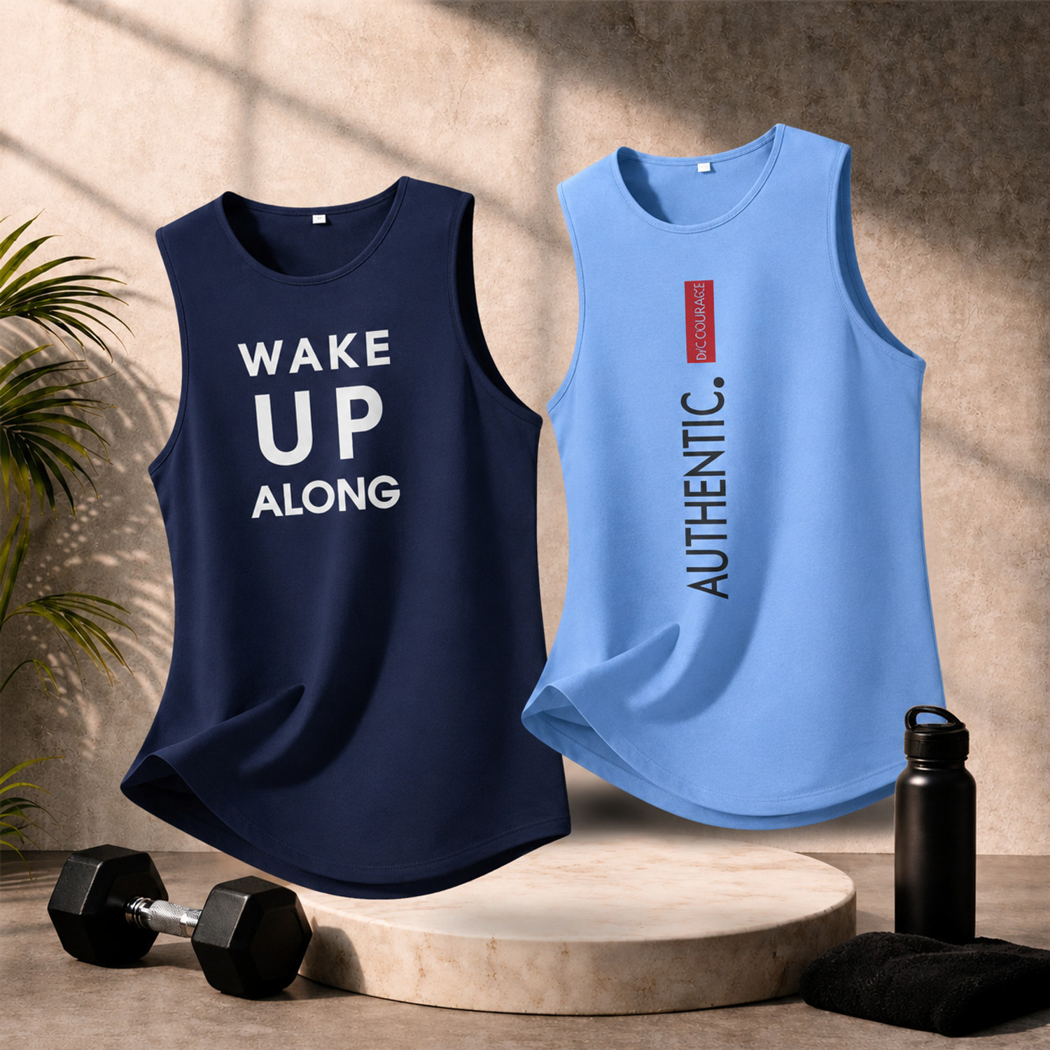 Image of RMLKN Pack of 2 Men Printed Round Neck Polyester Grey, Black T-Shirt