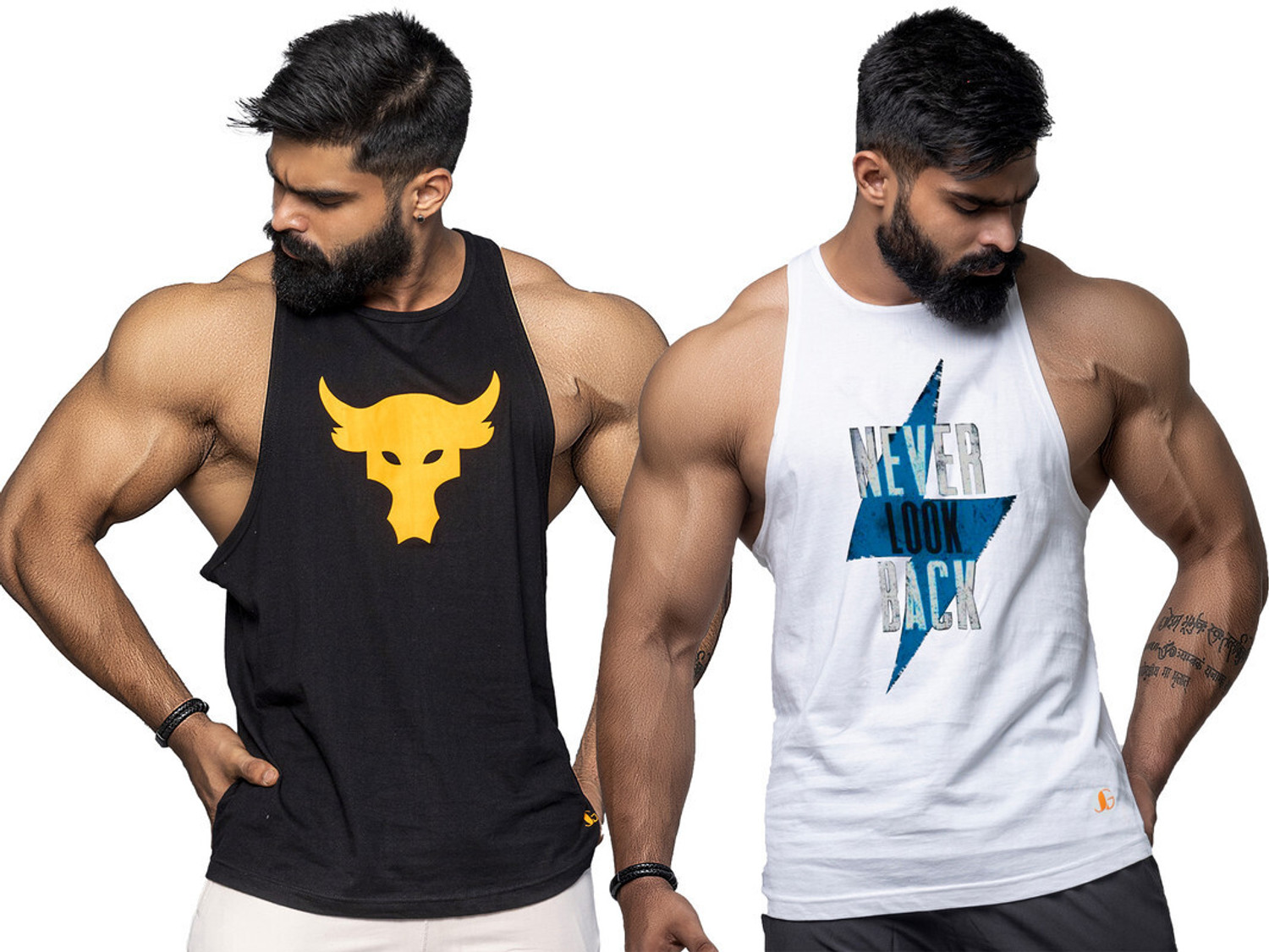 Image of JUARI BE A GENTLEMAN Pack of 2 Men Gym Vest Men Vest