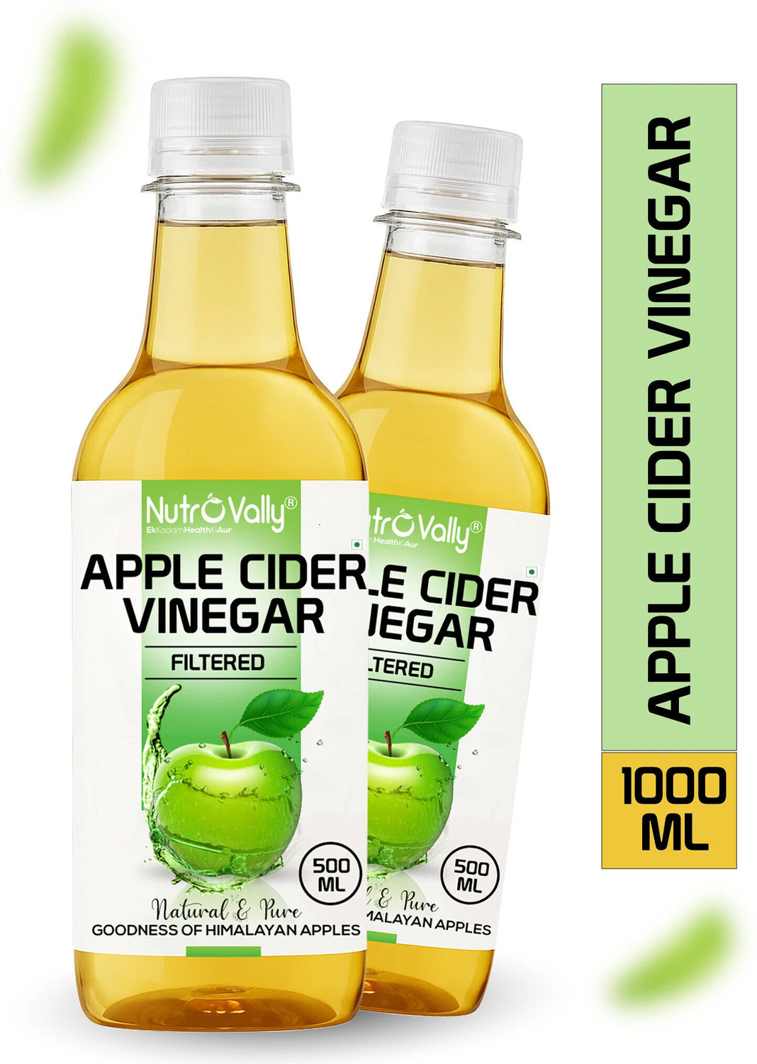 Image of NutroVally Apple Cider Vinegar forApple Cider Vinegar Wellness Tonic Weight Loss | Vinegar (2 x 500 ml)