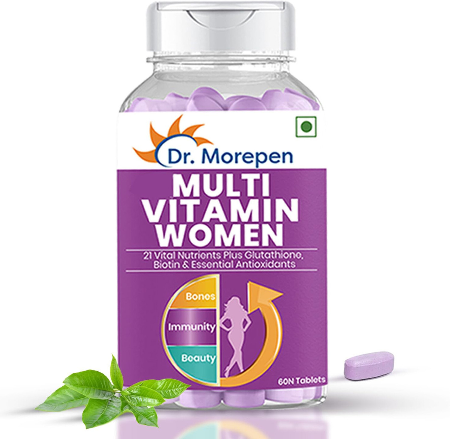 Image of Nutrolis Multivitamin for Women with Biotin & Calcium - For Hair, Skin, and Bone Support (90 Tablets)