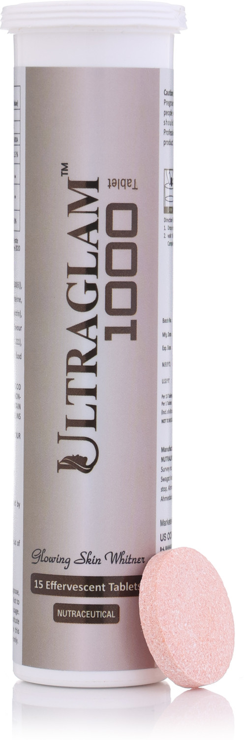 Image of ULTRAGLAM 1000 Glutathione Effervescent Tablets for Skin Whitening & Anti-Aging 15 Tablets (2 x 15 Tablets)
