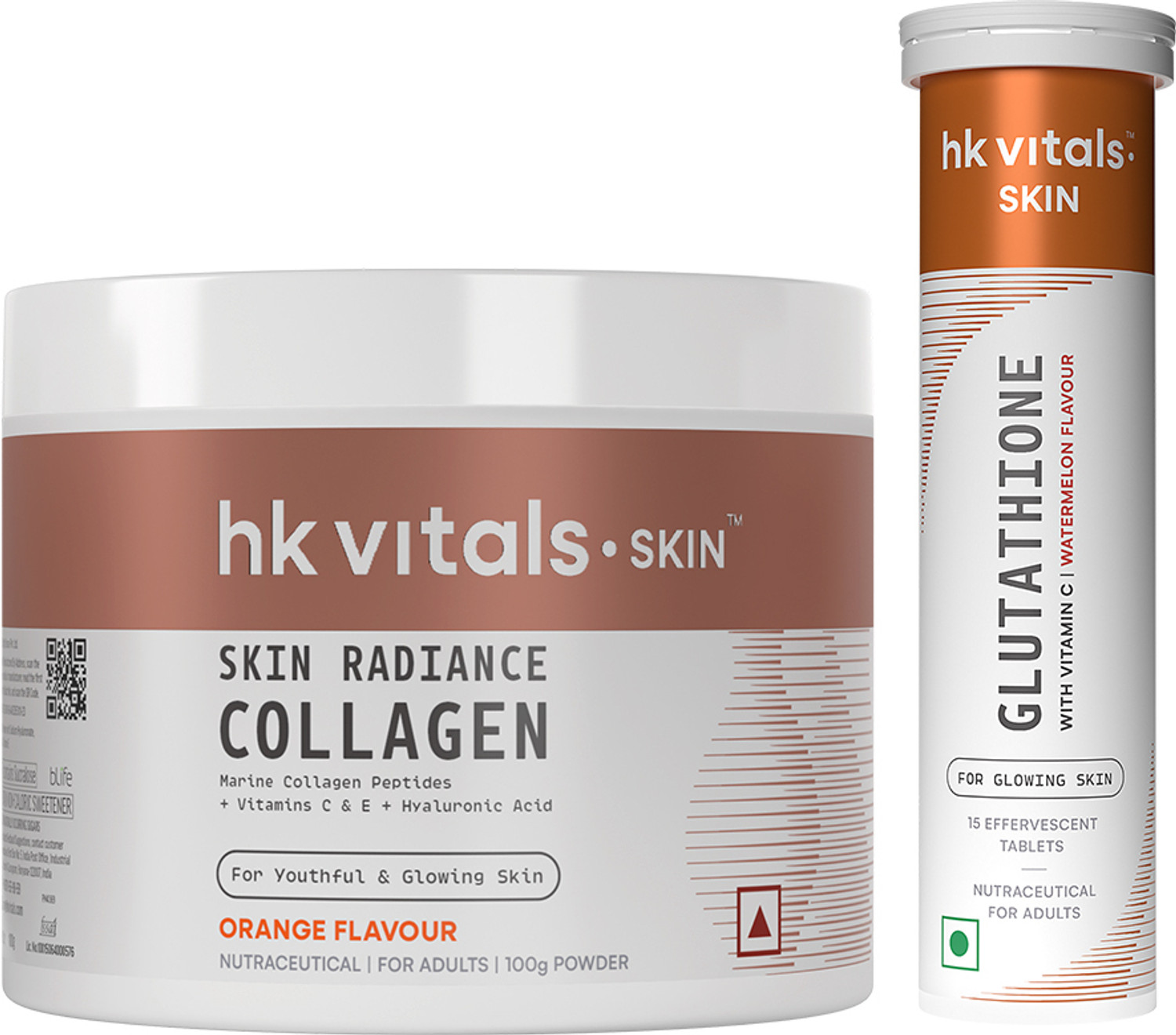 hk vitals Skin Radiance Marine Collagen, Orange, 100g - Image 1