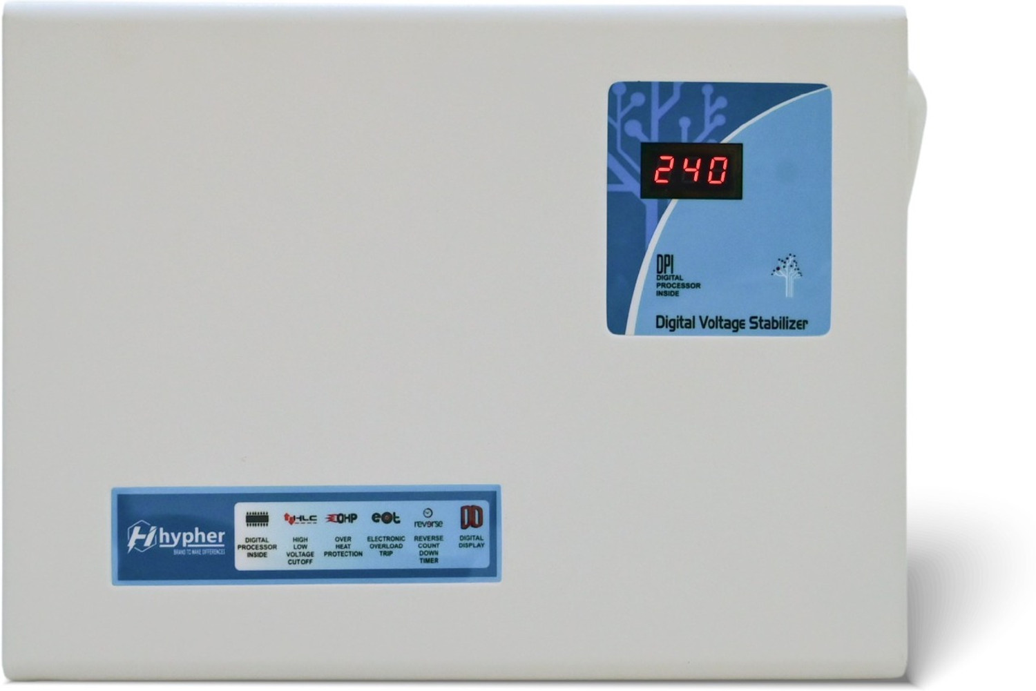 Image of ELCON 1.5 Ton AC Stabilizer 4 KVA (130V-290V) Micro Controlled based Automatic Voltage Stabilizer (White)
